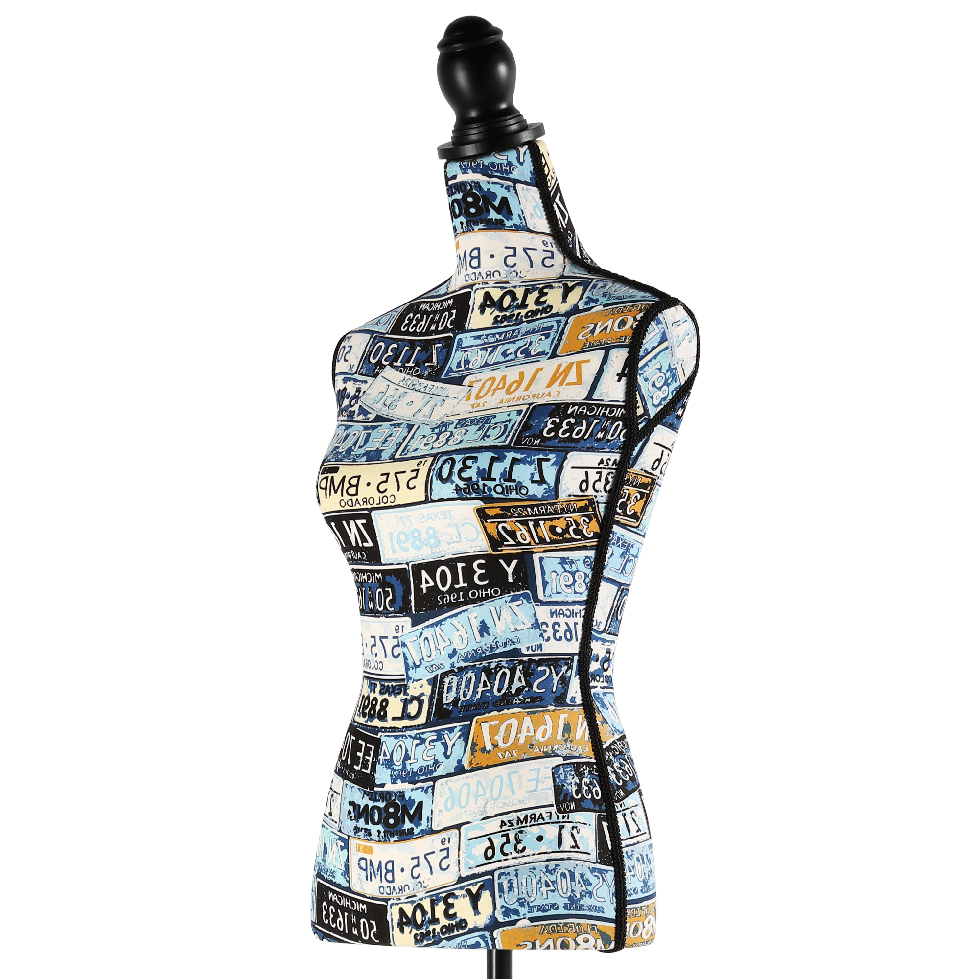 Female Dress Form Mannequin Torso Adjustable Height Mannequin Body with Tripod Stand for Clothing Dress Jewelry Display, Black