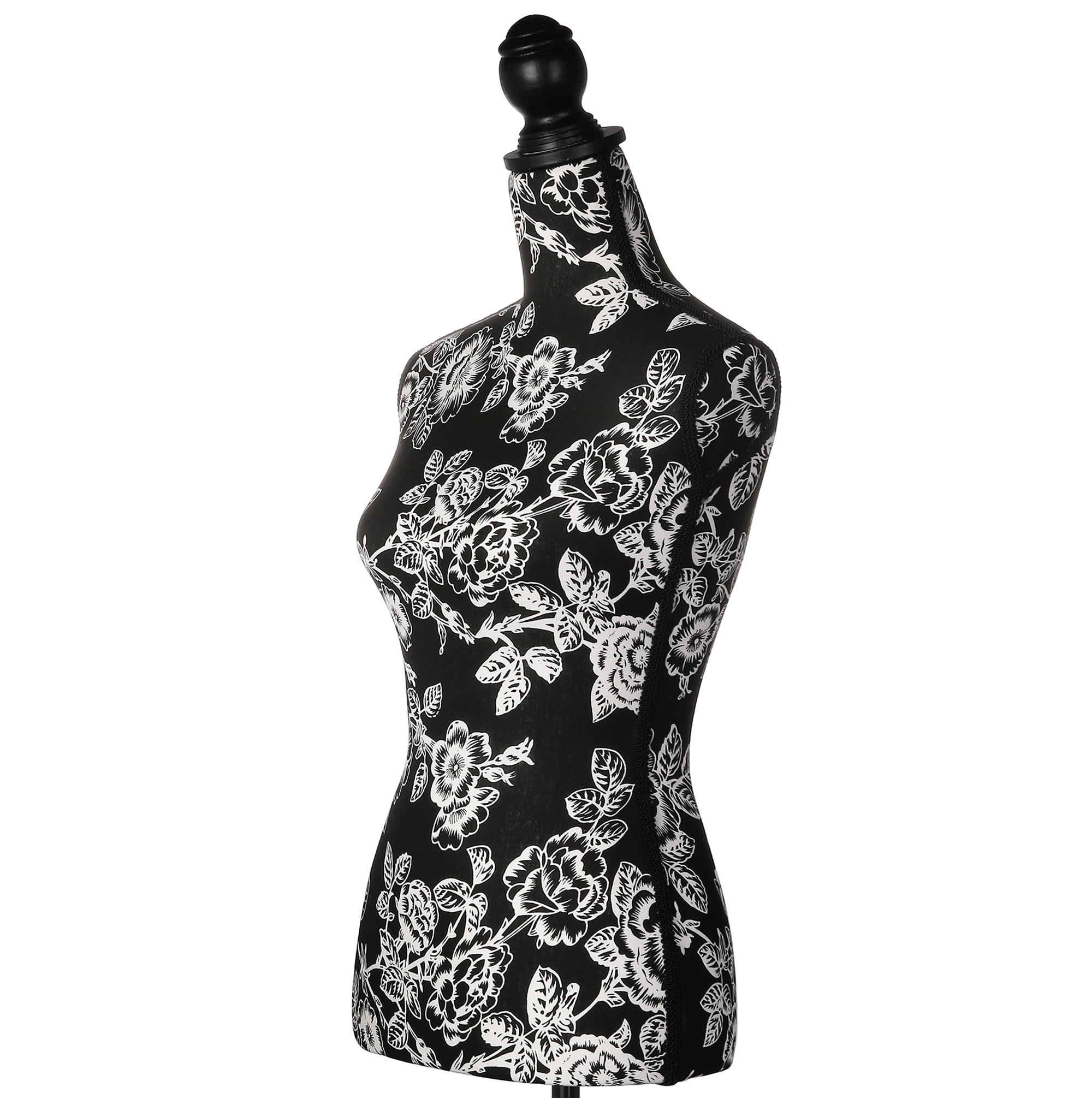 Female Dress Form Mannequin Torso Adjustable Height Mannequin Body with Tripod Stand for Clothing Dress Jewelry Display, Black