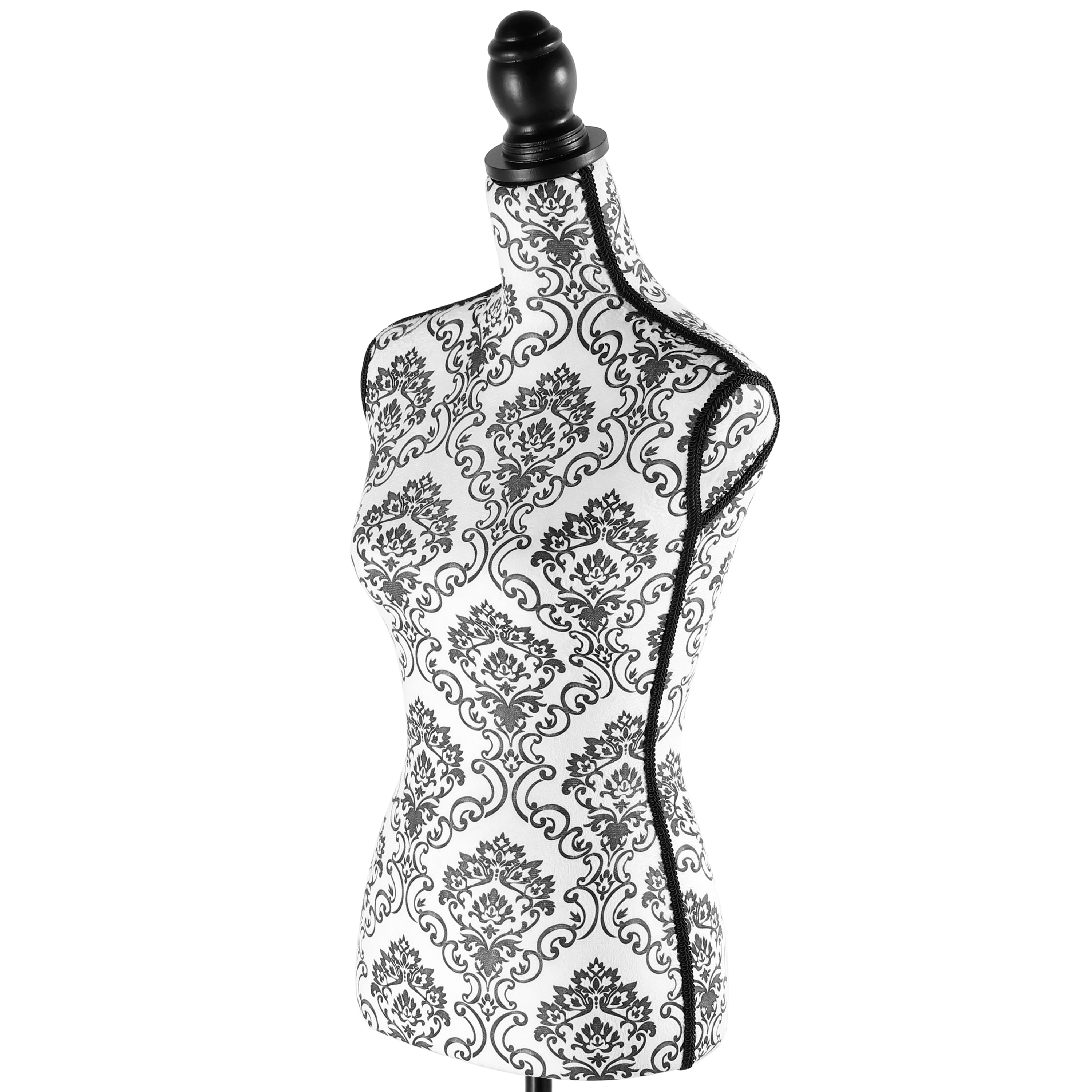 Female Dress Form Mannequin Torso Adjustable Height Mannequin Body with Tripod Stand for Clothing Dress Jewelry Display, Black