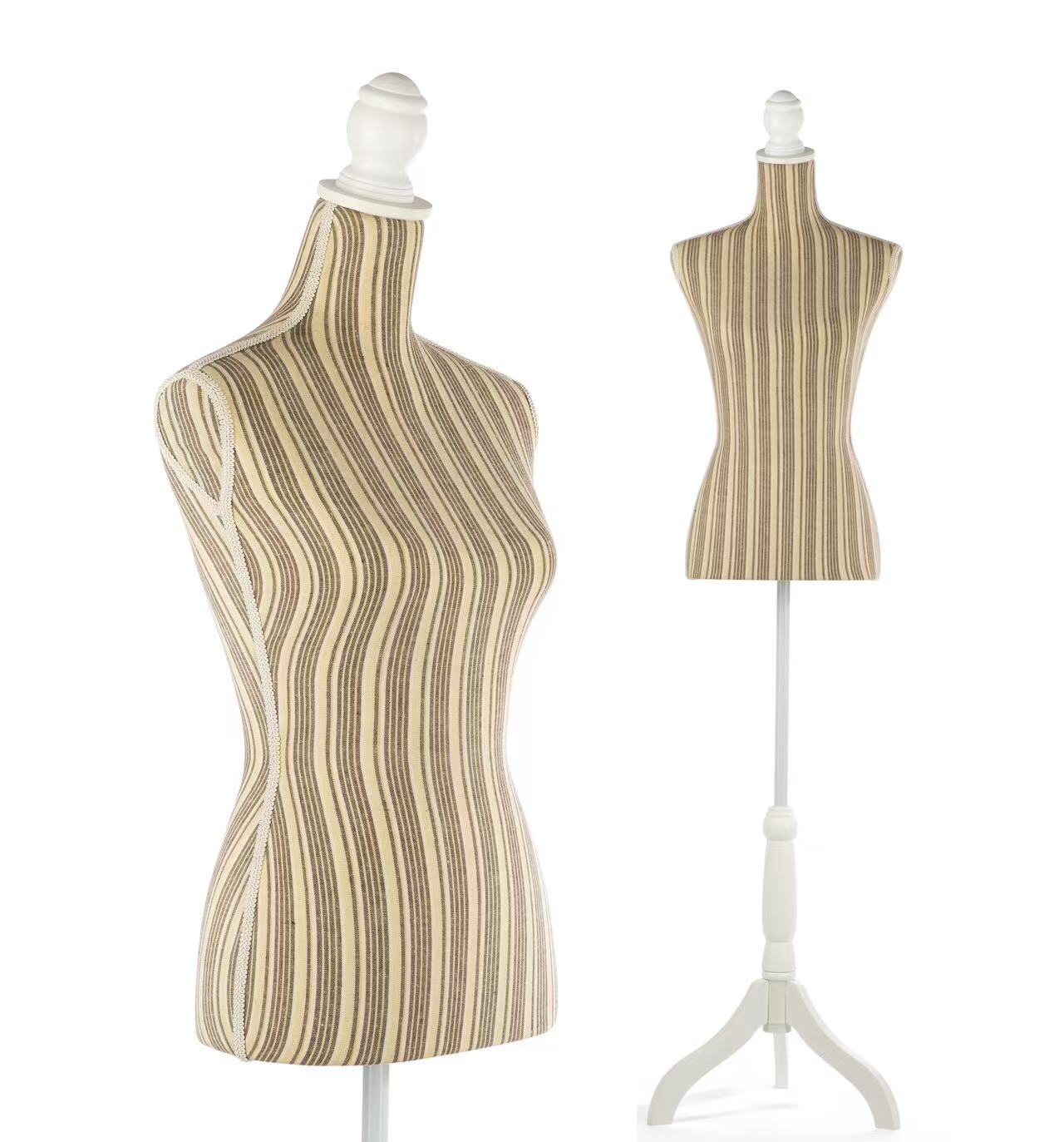 Female Dress Form Mannequin Torso Adjustable Height Mannequin Body with Tripod Stand for Clothing Dress Jewelry Display, Black