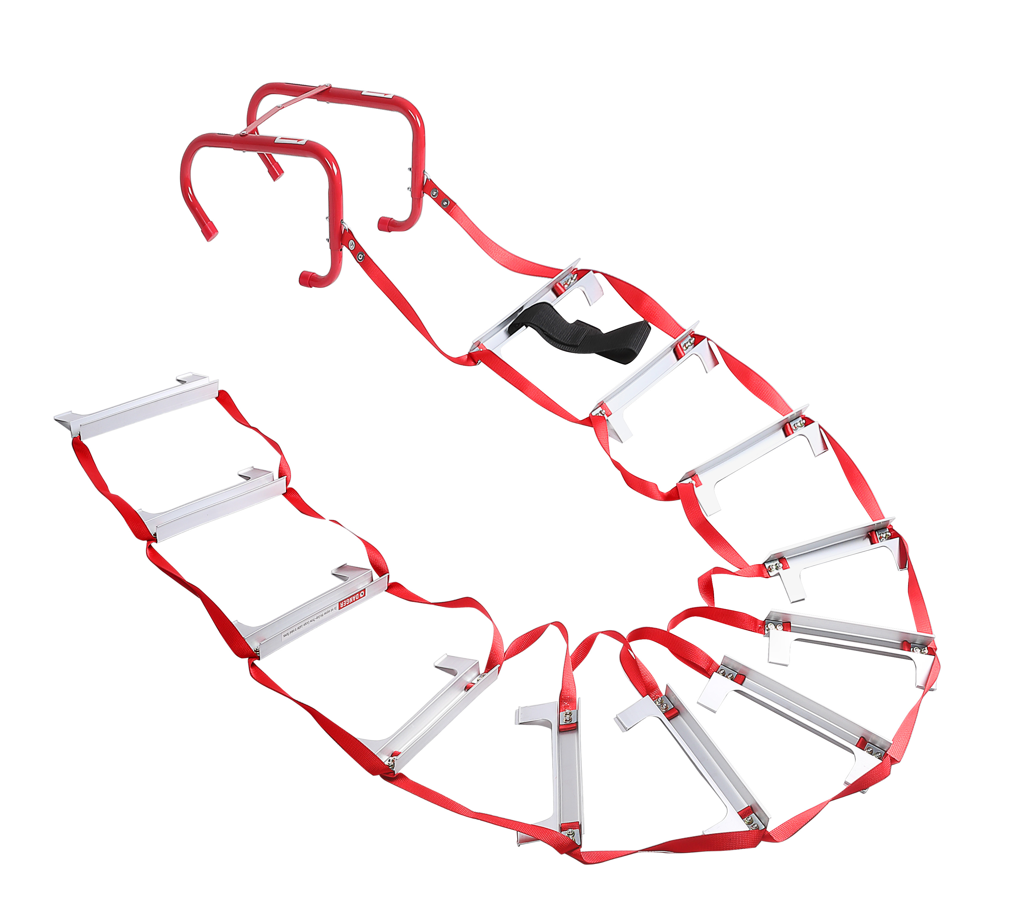 Emergency Escape Ladder Fire Ladder 3 Story Portable Safety Ladder with Anti-Slip Rungs, 25 Ft