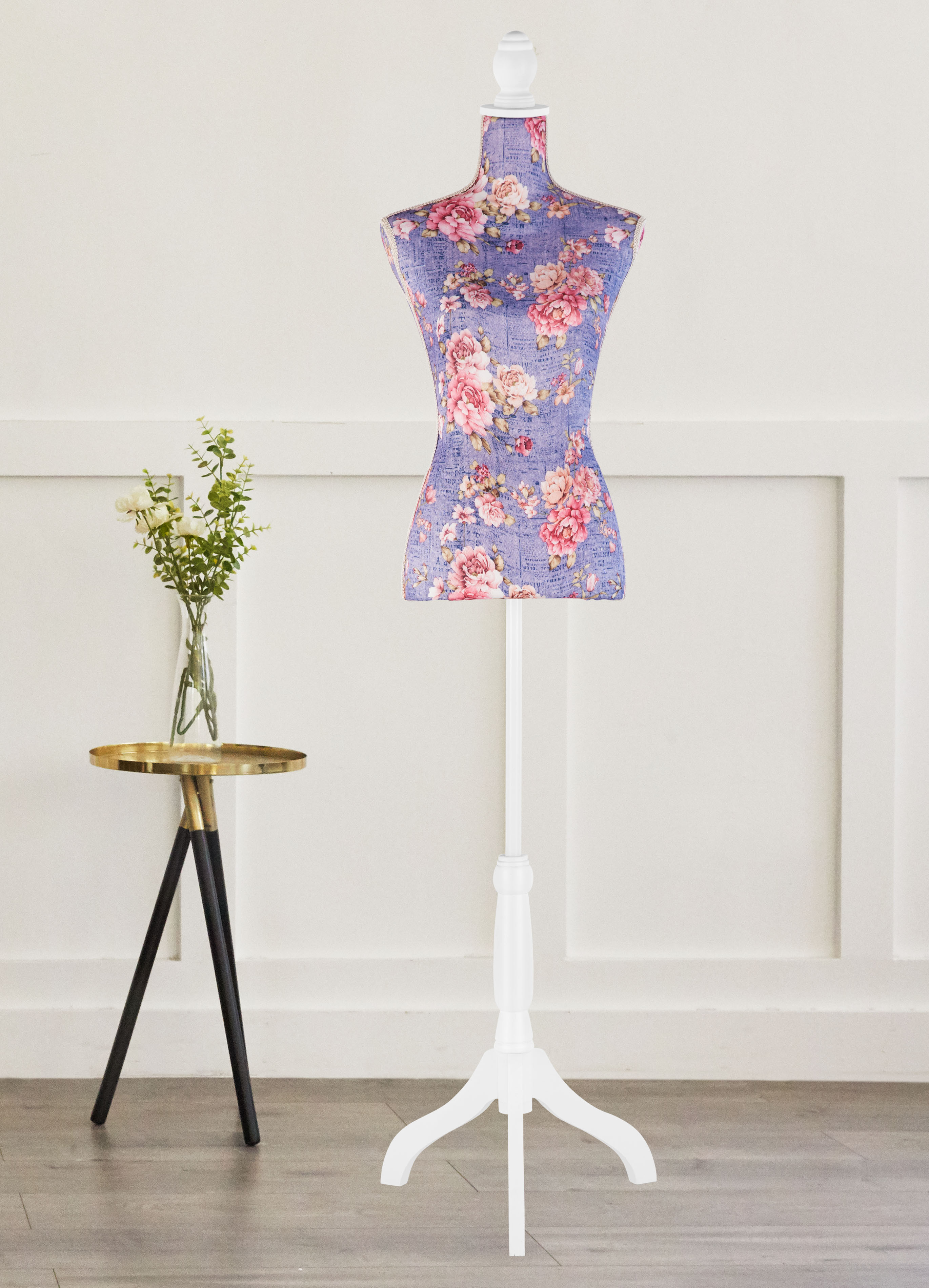 Female Dress Form Mannequin Torso Adjustable Height Mannequin Body with Tripod Stand for Clothing Dress Jewelry Display, Black