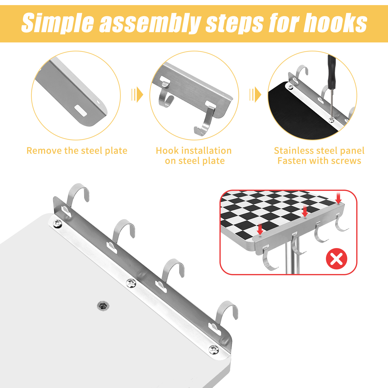 HYNAWIN 3 Tier Corner Shelf Bamboo & Metal Storage Spice Rack-Desk Bookshelf Display Shelves Space Saving Organizer 