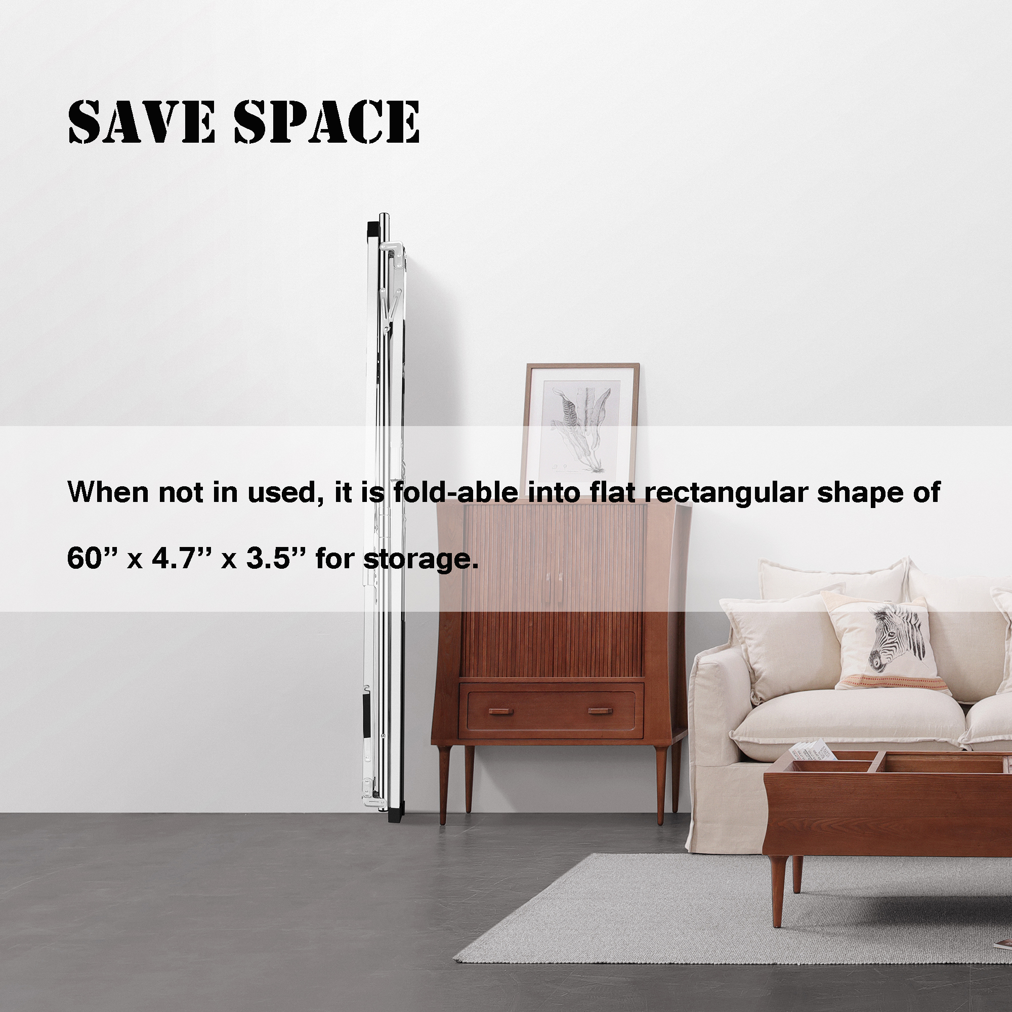 Clothes Drying Racks, Upgraded Stainless Steel Laundry Drying Rack, Heavy Duty Collapsible Garment Rack, Clothes Storage Rack for Indoor Outdoor, 1.5M/59 in