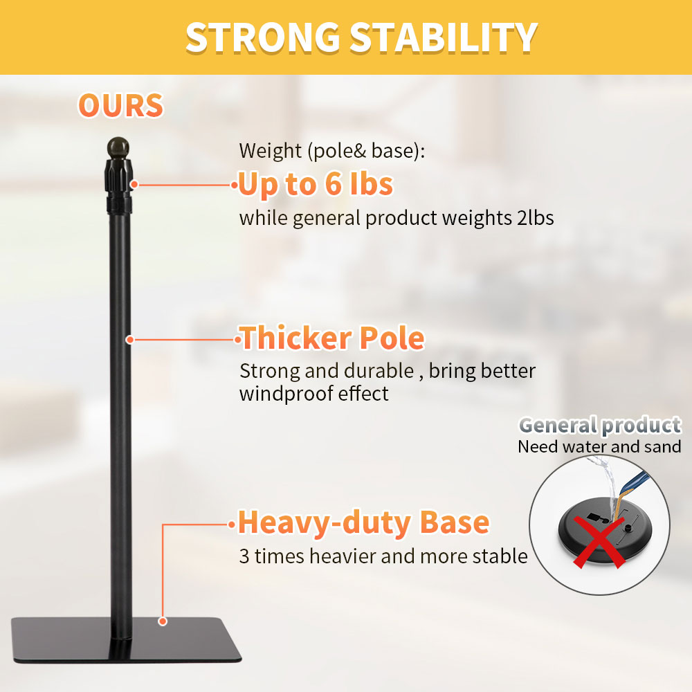 Adjustable Floor Sign Stand Heavy Duty Pedestal Sign Holder Stand, Poster Stand with Aluminum Snap Open Frame for 11x17 Inches , Both Vertical and Horizontal View Sign Displayed, Black