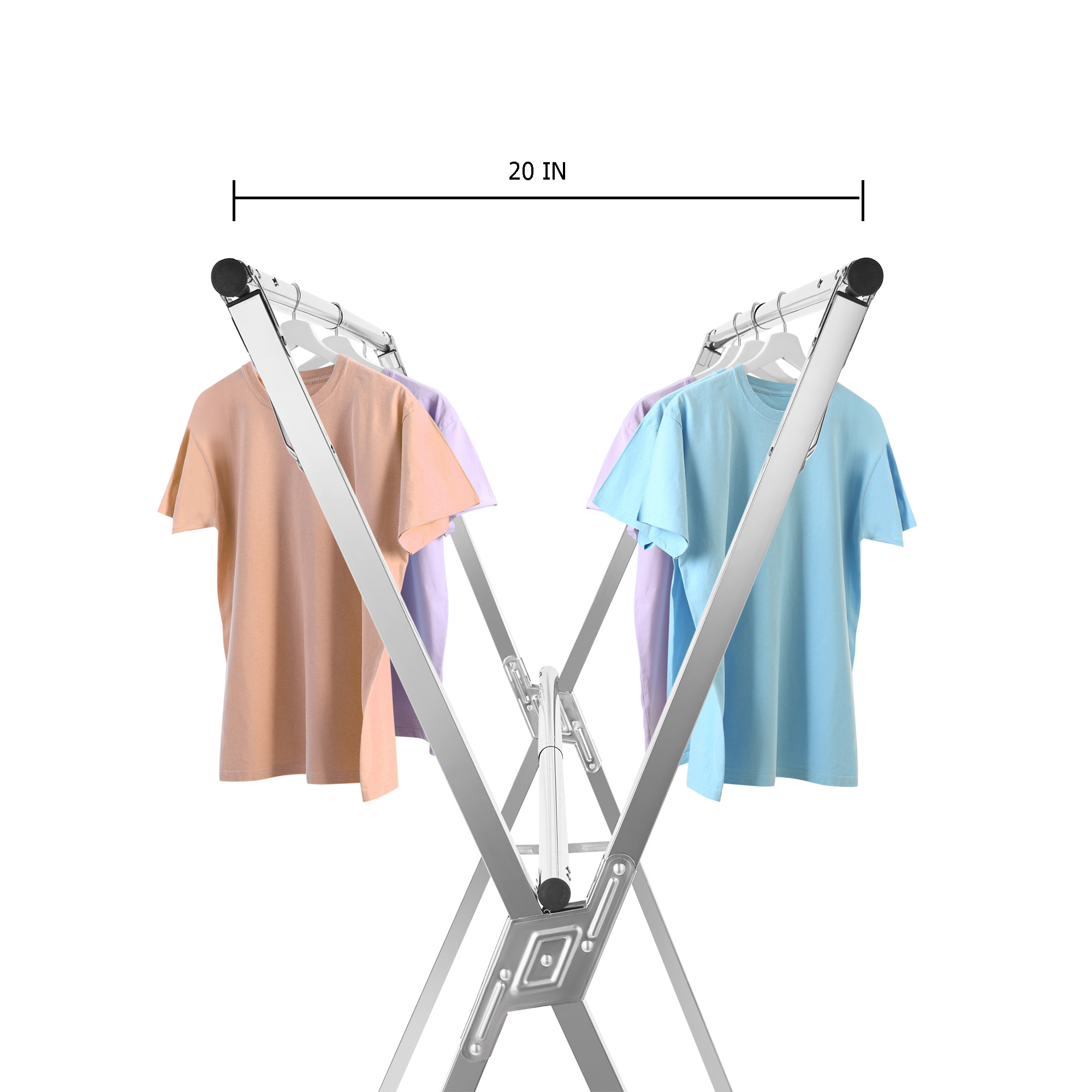 Clothes Drying Racks, Upgraded Stainless Steel Laundry Drying Rack, Heavy Duty Collapsible Garment Rack, Clothes Storage Rack for Indoor Outdoor, 2M/79 in