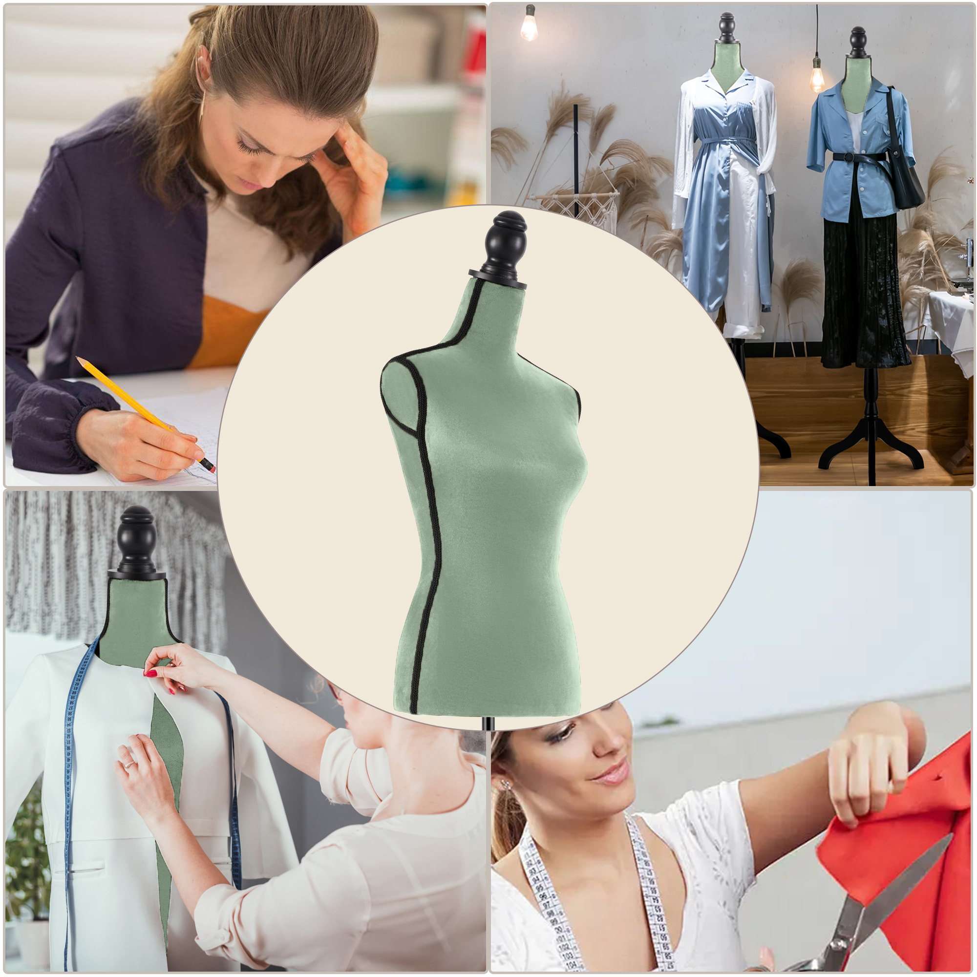 Female Dress Form Mannequin Torso Adjustable Height Mannequin Body with Tripod Stand for Clothing Dress Jewelry Display