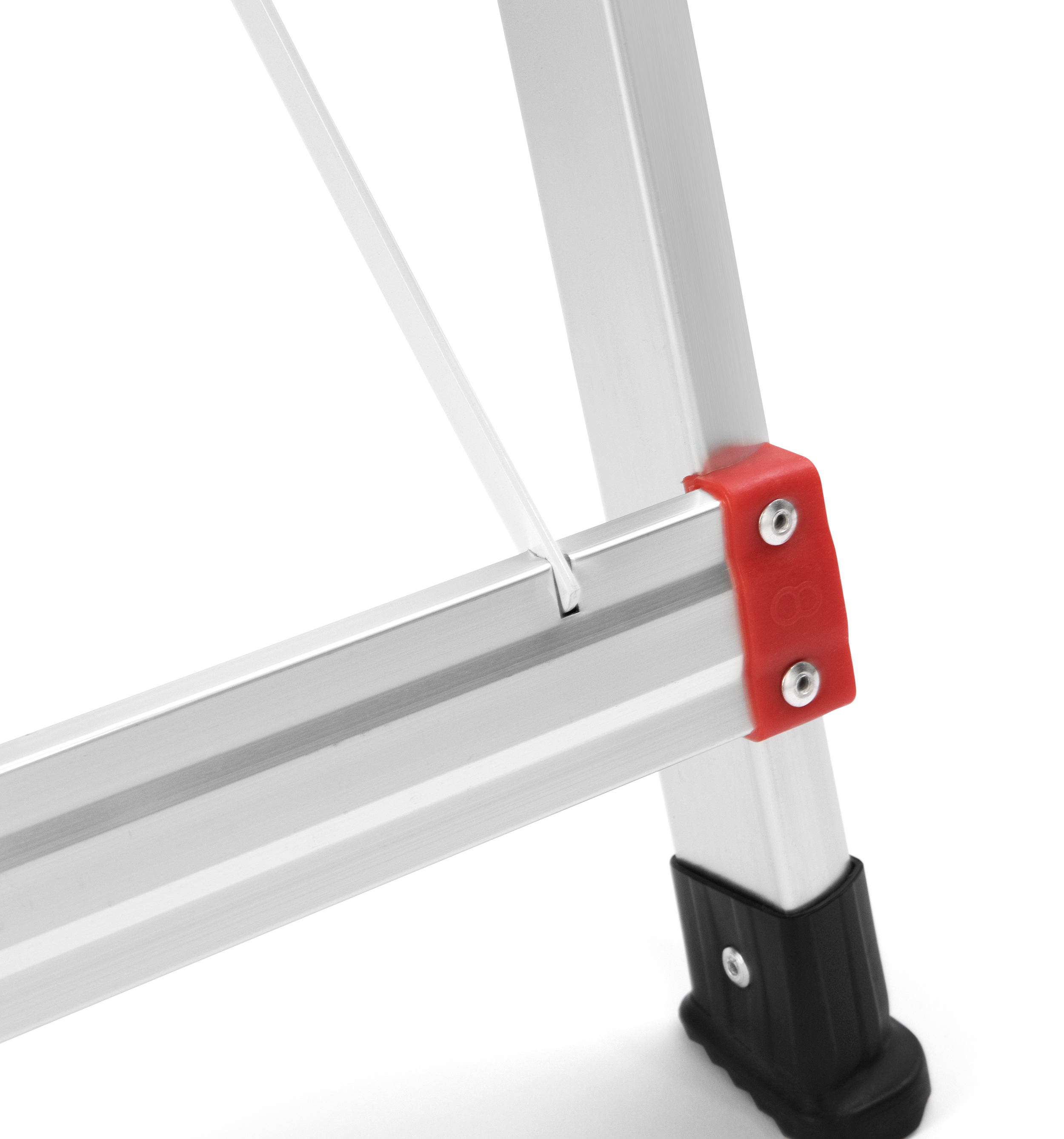 3 Step Ladder, Folding Step Stool with Anti-Slip Pedal and Tool Tray, Lightweight Aluminum Home Ladder for Home Kitchen Office