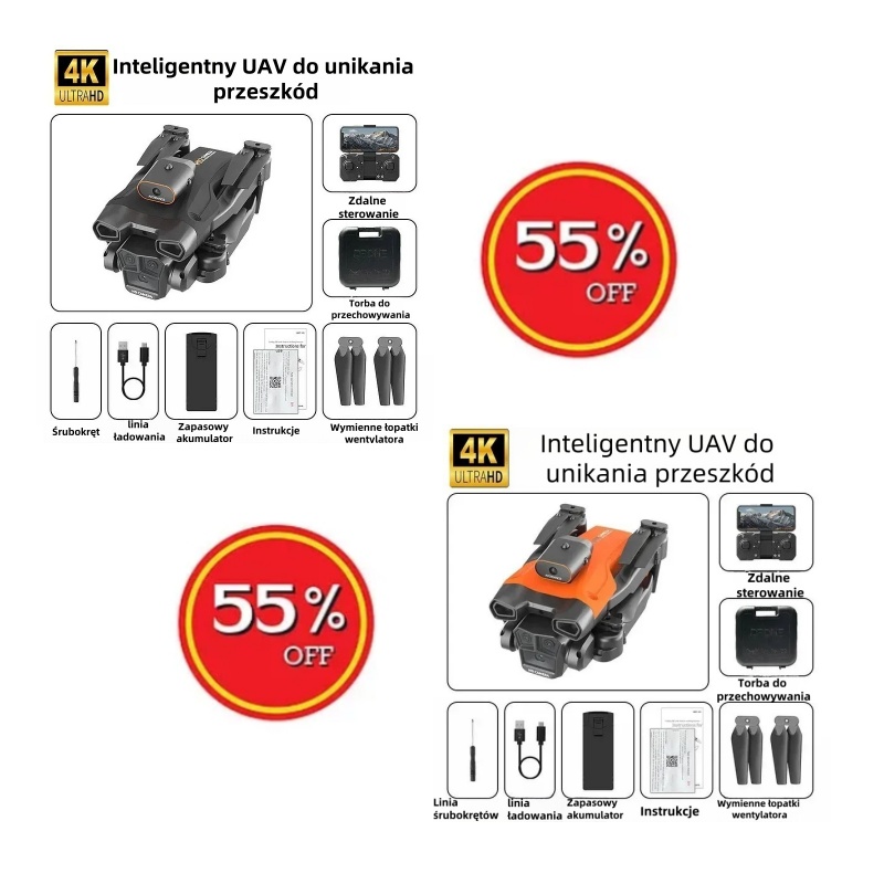 🔔Dron z kamerą 4K dla dorosłych, quadkopter zdalnie sterowany HS175D z funkcją automatycznego powrotu, podążaj za mną, silniki bezszczotkowe, lot po okręgu, punkt orientacyjny, utrzymywanie wysokości, tryb bezgłowy, długi czas lotu około 43 minut! !