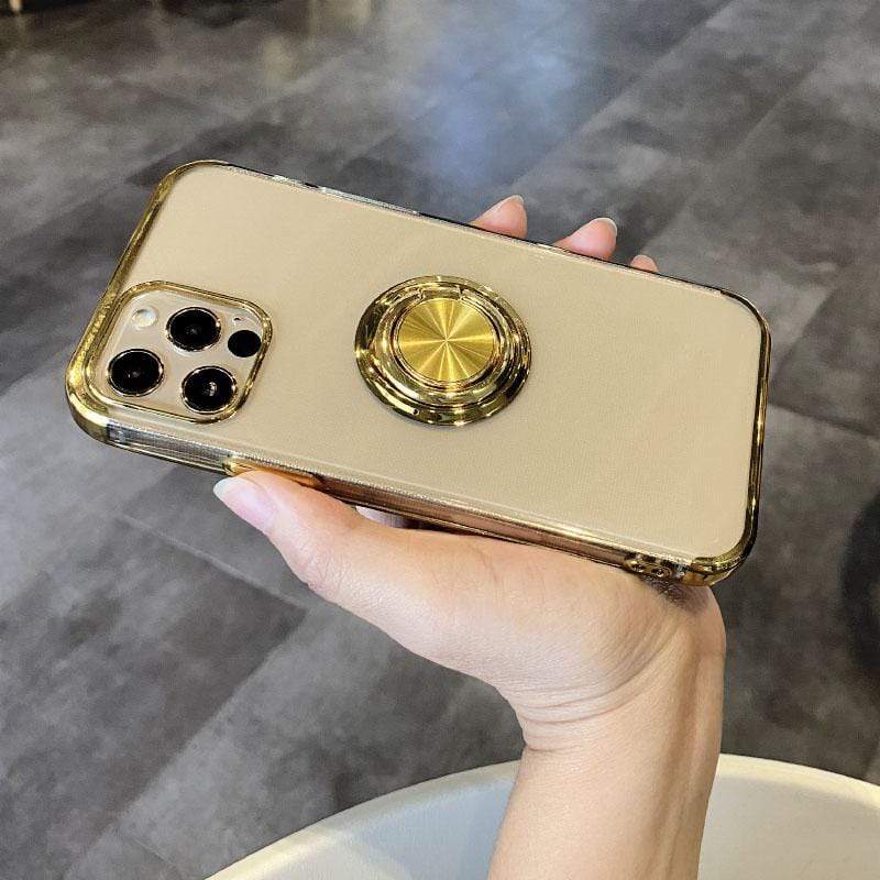 Gold Ring Holder Protective Shockproof Protective Designer iPhone Case For iPhone 13 12 SE 11 Pro Max X XS Max XR 7 8 Plus
