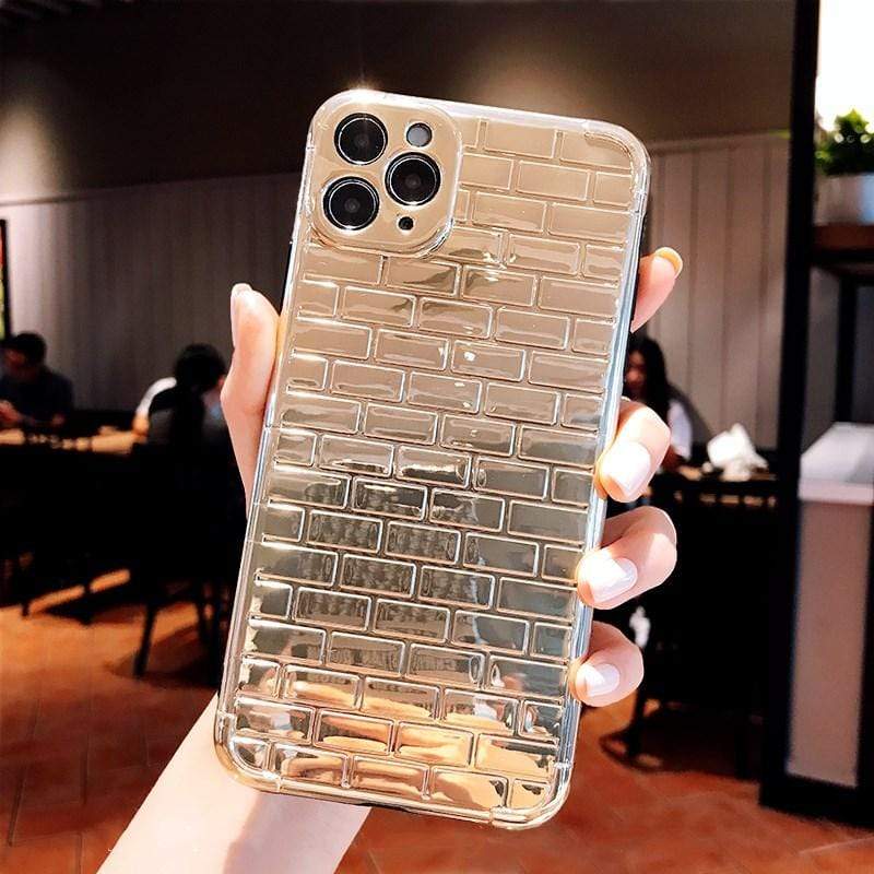 Gold Brick Luxury Shockproof Protective Designer iPhone Case For iPhone 12?SE 11 Pro Max X XS Max XR 7 8 Plus