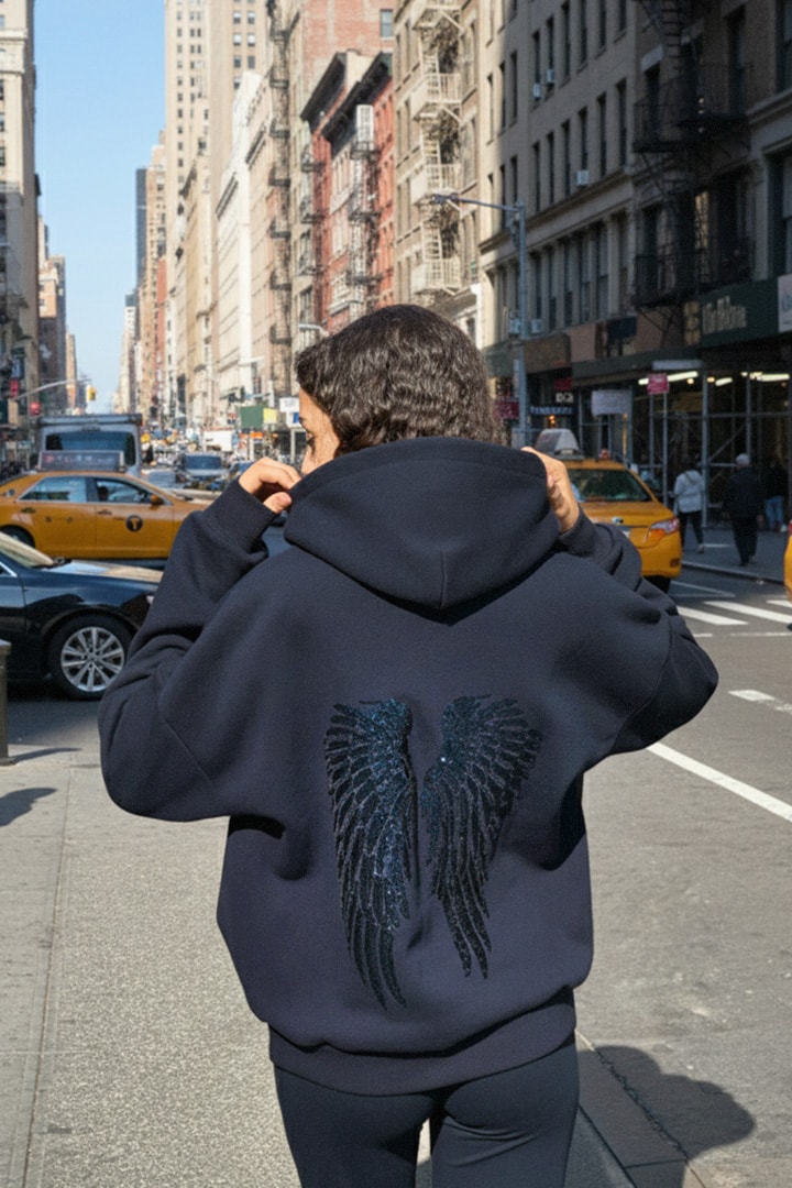 Wings Sequin Hoodie (Buy 2 Free Shipping)