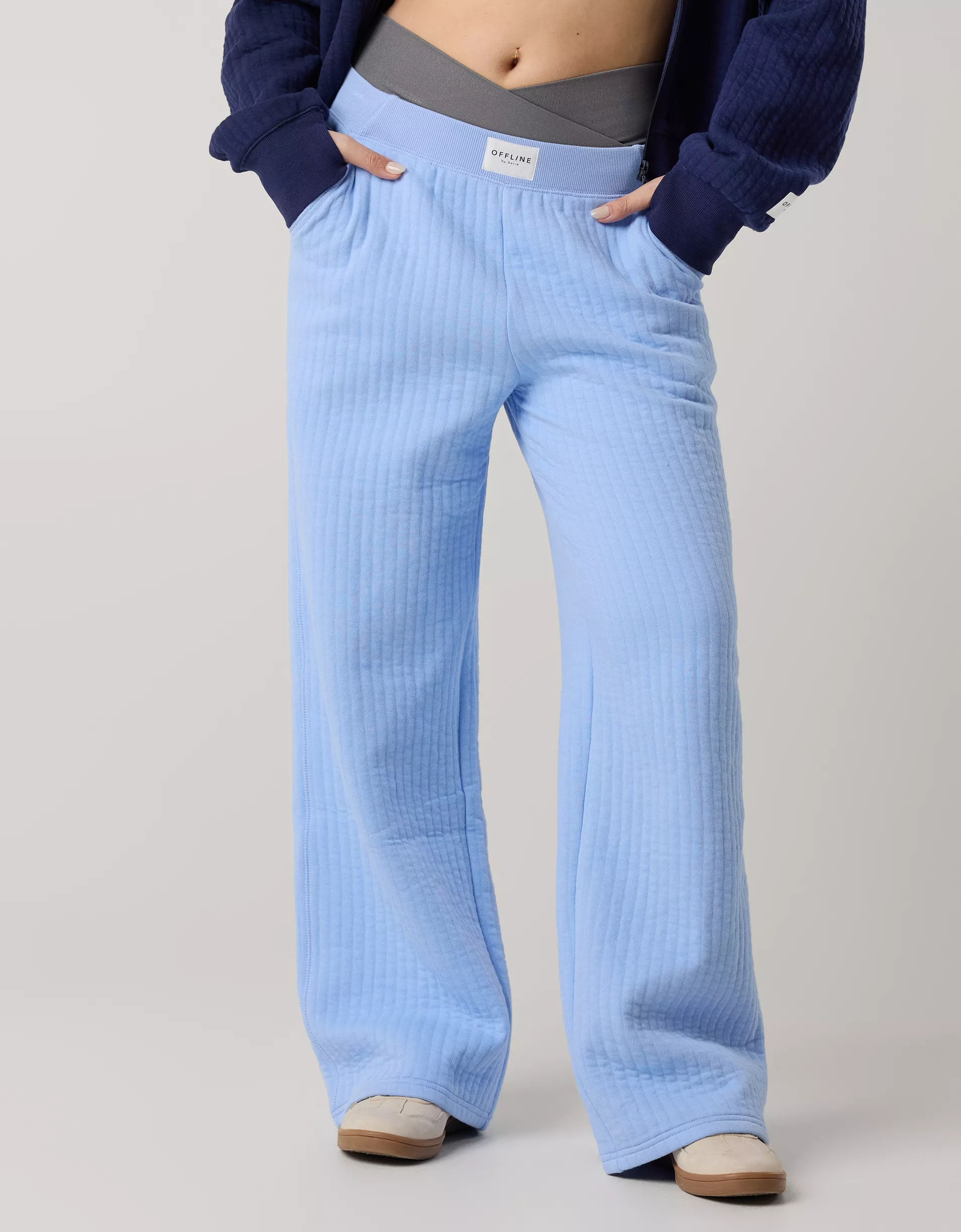 OFFLINE By Aerie Coffee Run Cropped Hoodie Set(BUY 2 FREE SHIPPING)