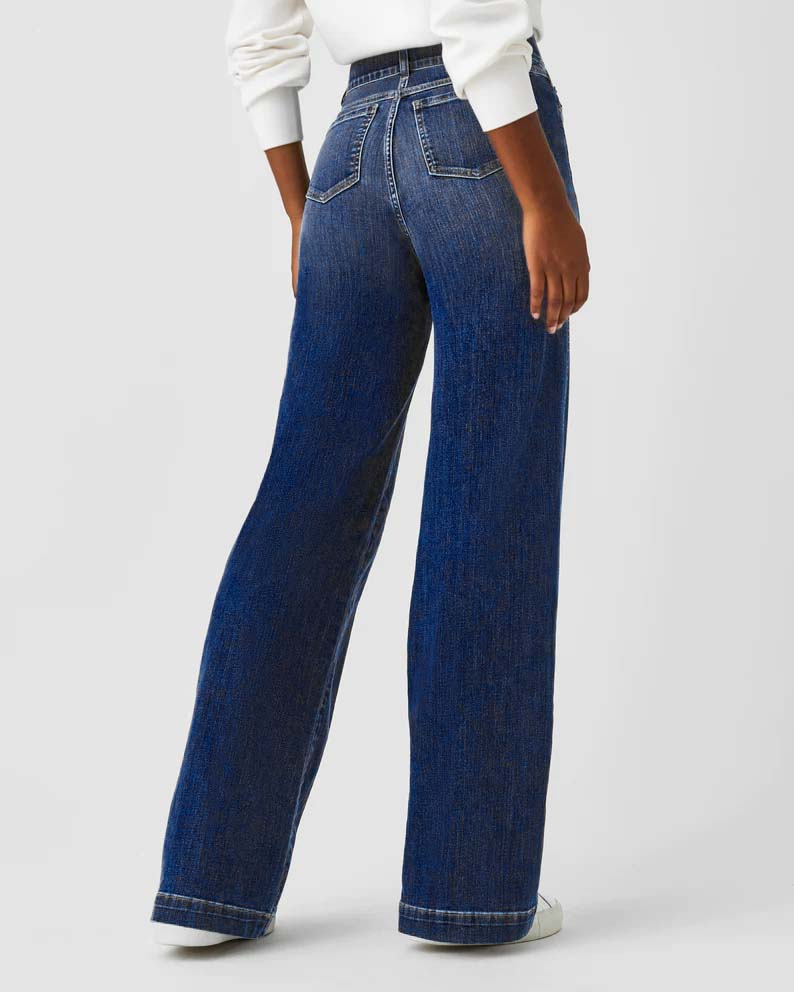 Seamed Front Wide Leg Jeans (Buy 2 Free Shipping)