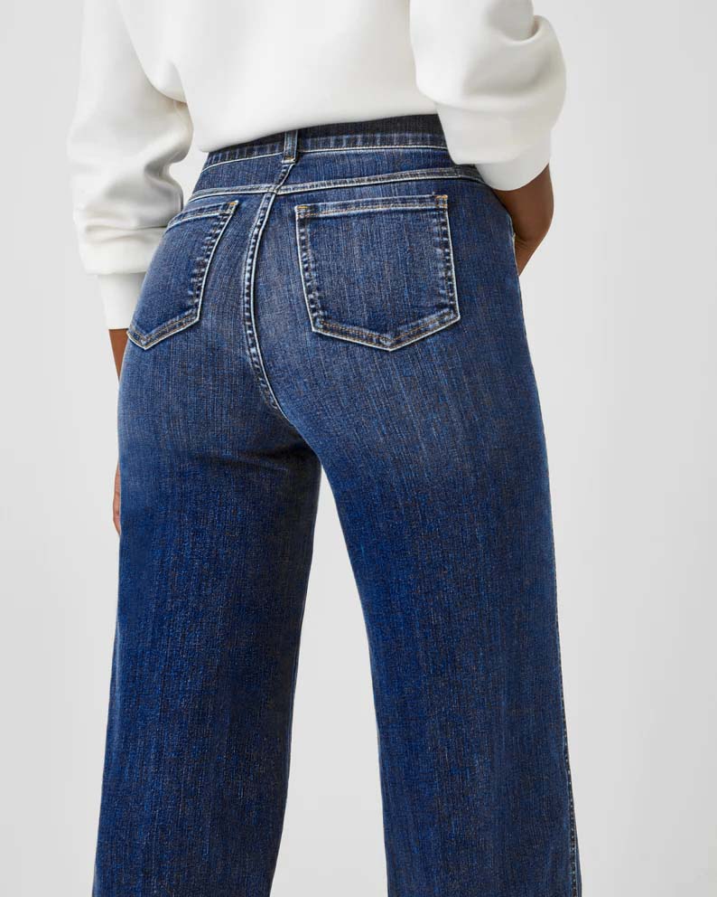 Seamed Front Wide Leg Jeans (Buy 2 Free Shipping)