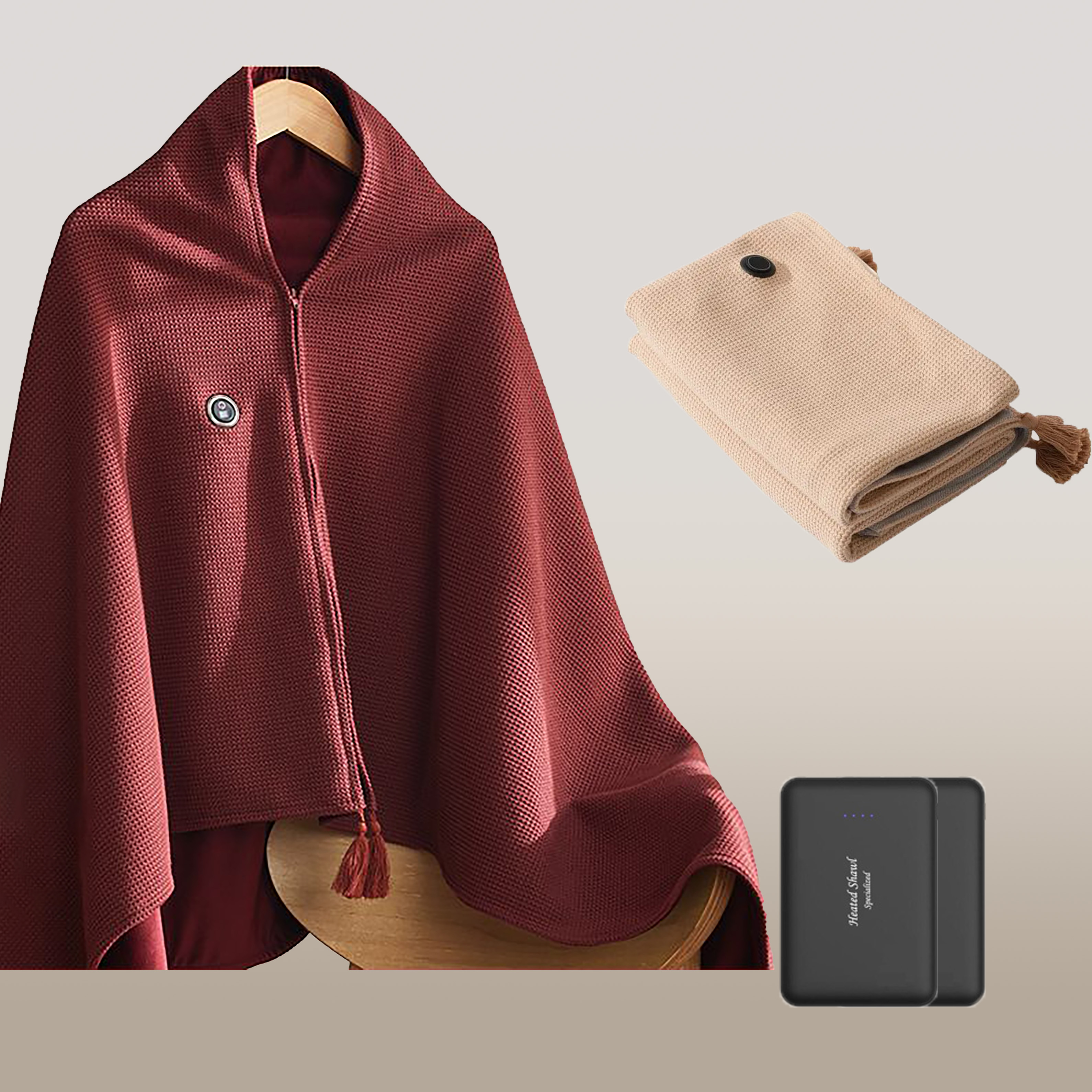 ??Christmas gifts Portable Heated Shawl (With Battery Pack)