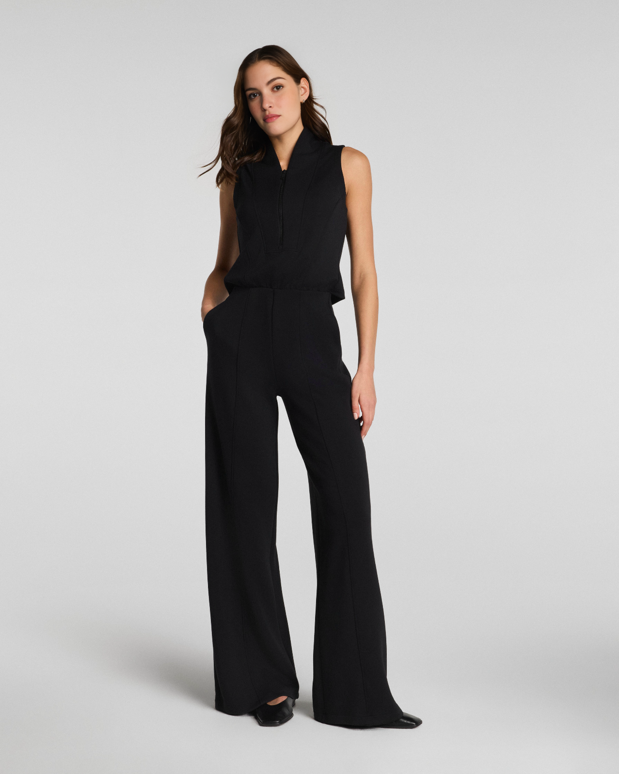 AirEssentials Shawl Collar Half Zip Jumpsuit (Buy 2 Free Shipping)