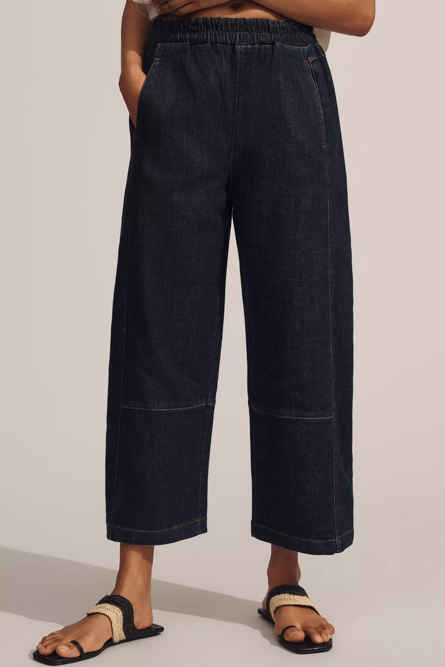 The Izzie Relaxed Pull-On Barrel Jeans