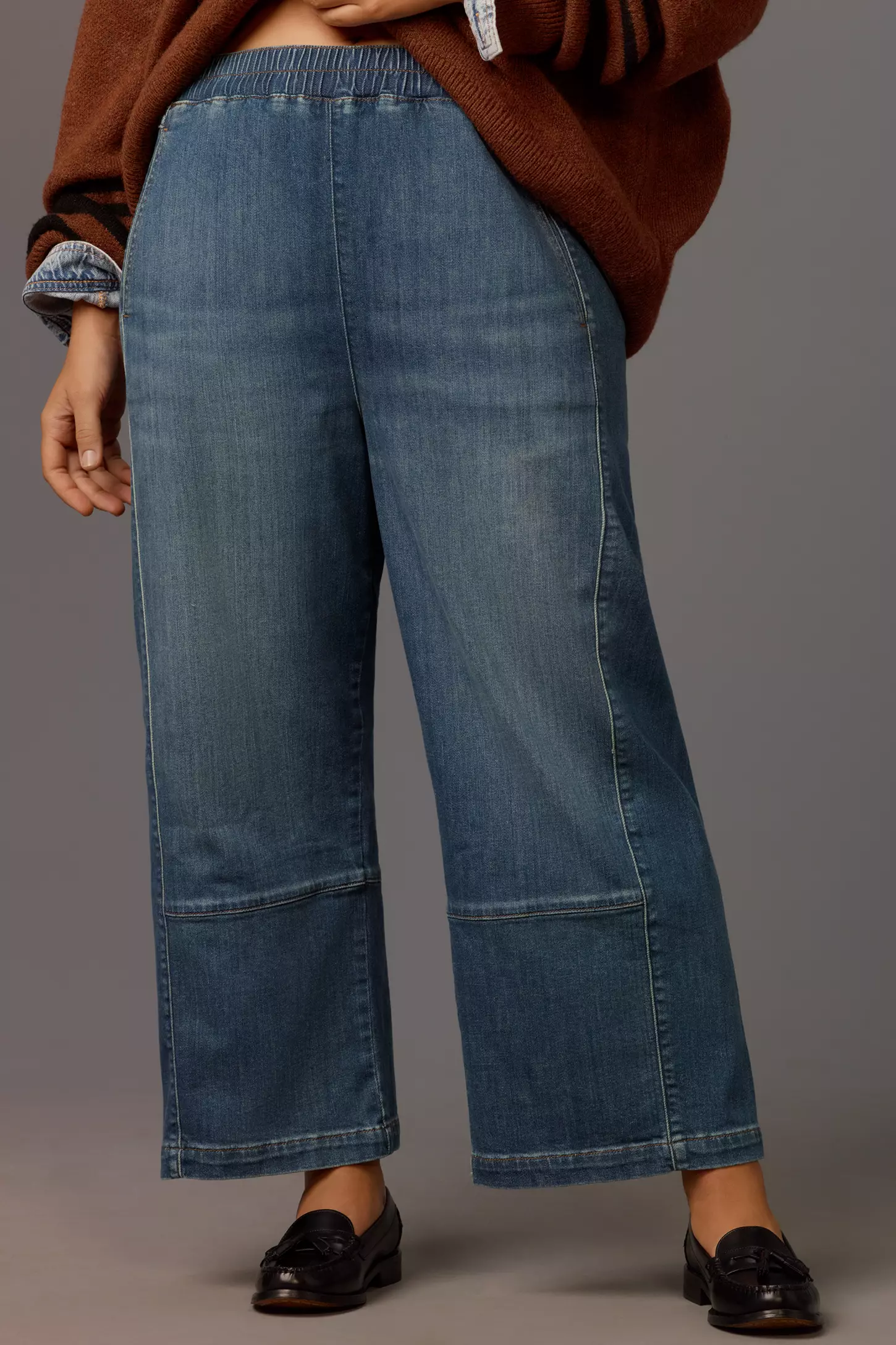 The Izzie Relaxed Pull-On Barrel Jeans