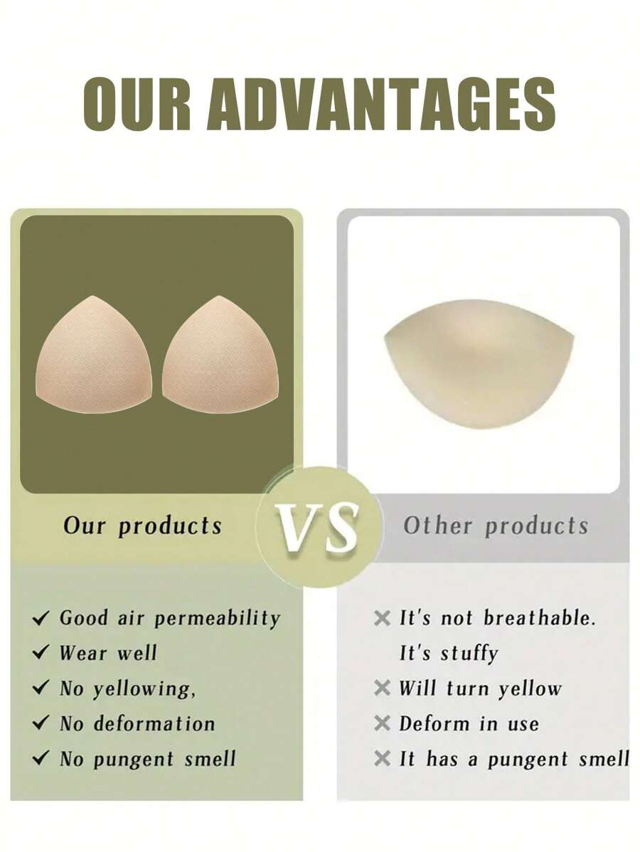 Ultra-Thin Breathable Sponge Push-Up Bra Insert Pad