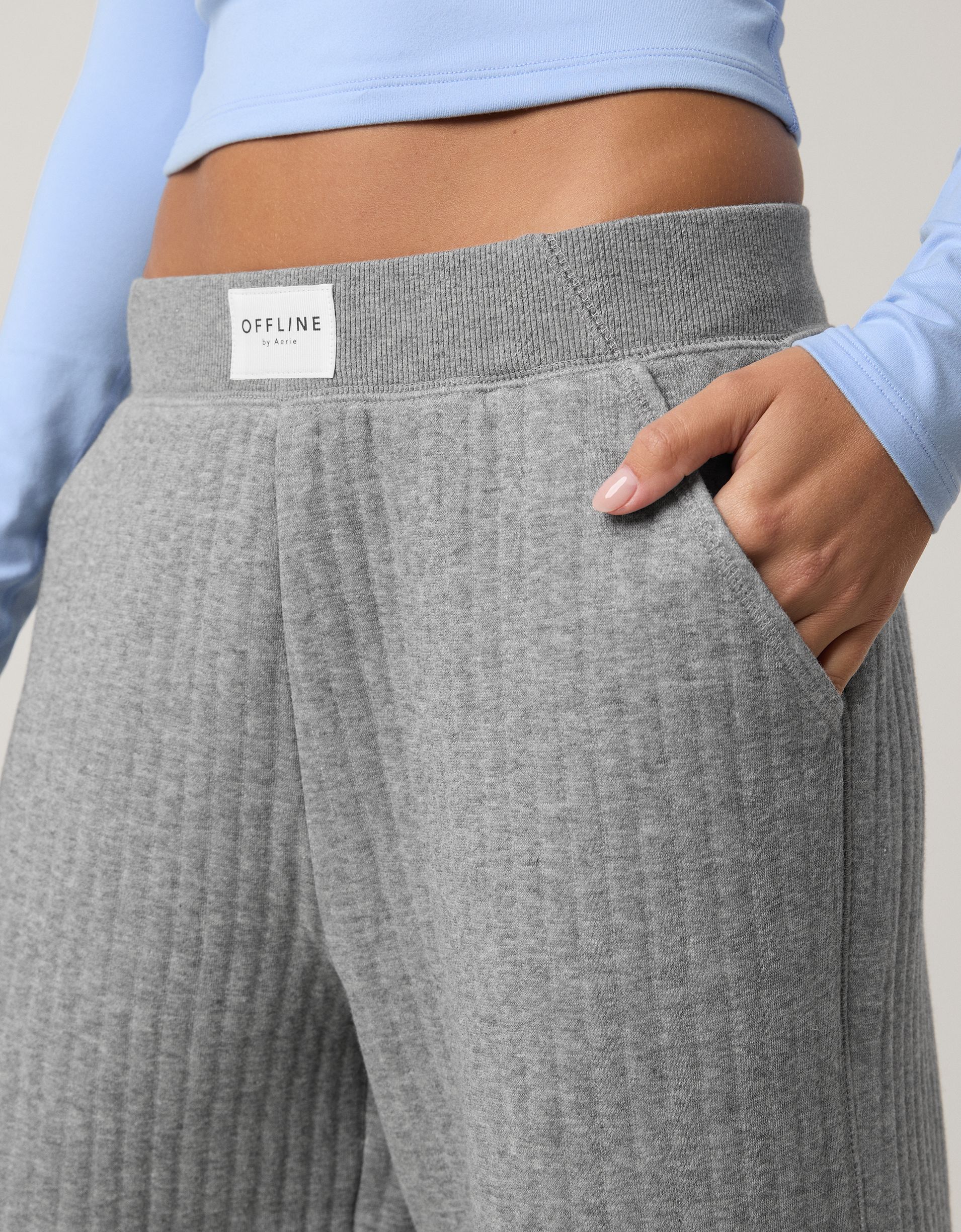 OFFLINE By Aerie Coffee Run Cropped Hoodie Set(BUY 2 FREE SHIPPING)
