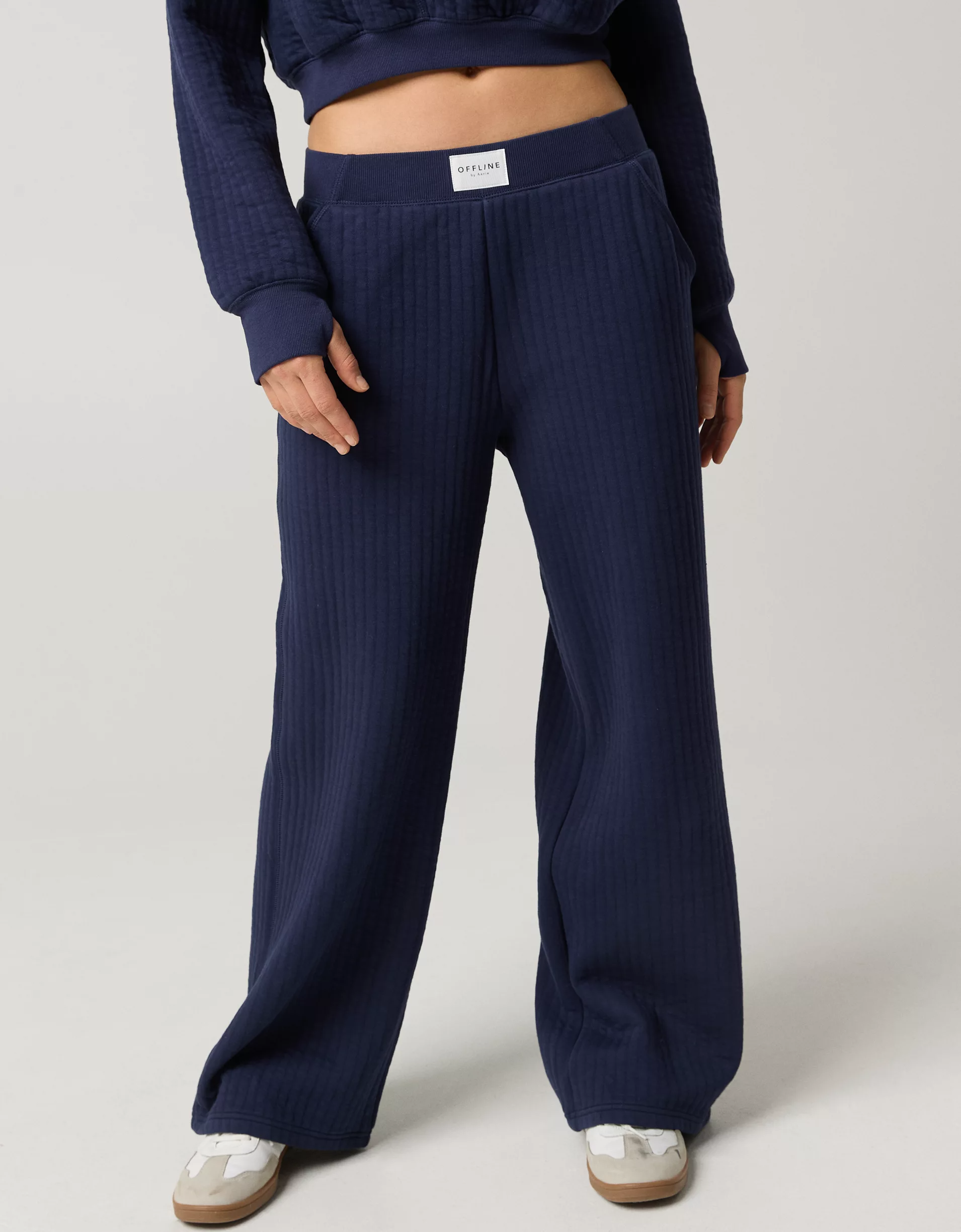 OFFLINE By Aerie Coffee Run Cropped Hoodie Set(BUY 2 FREE SHIPPING)