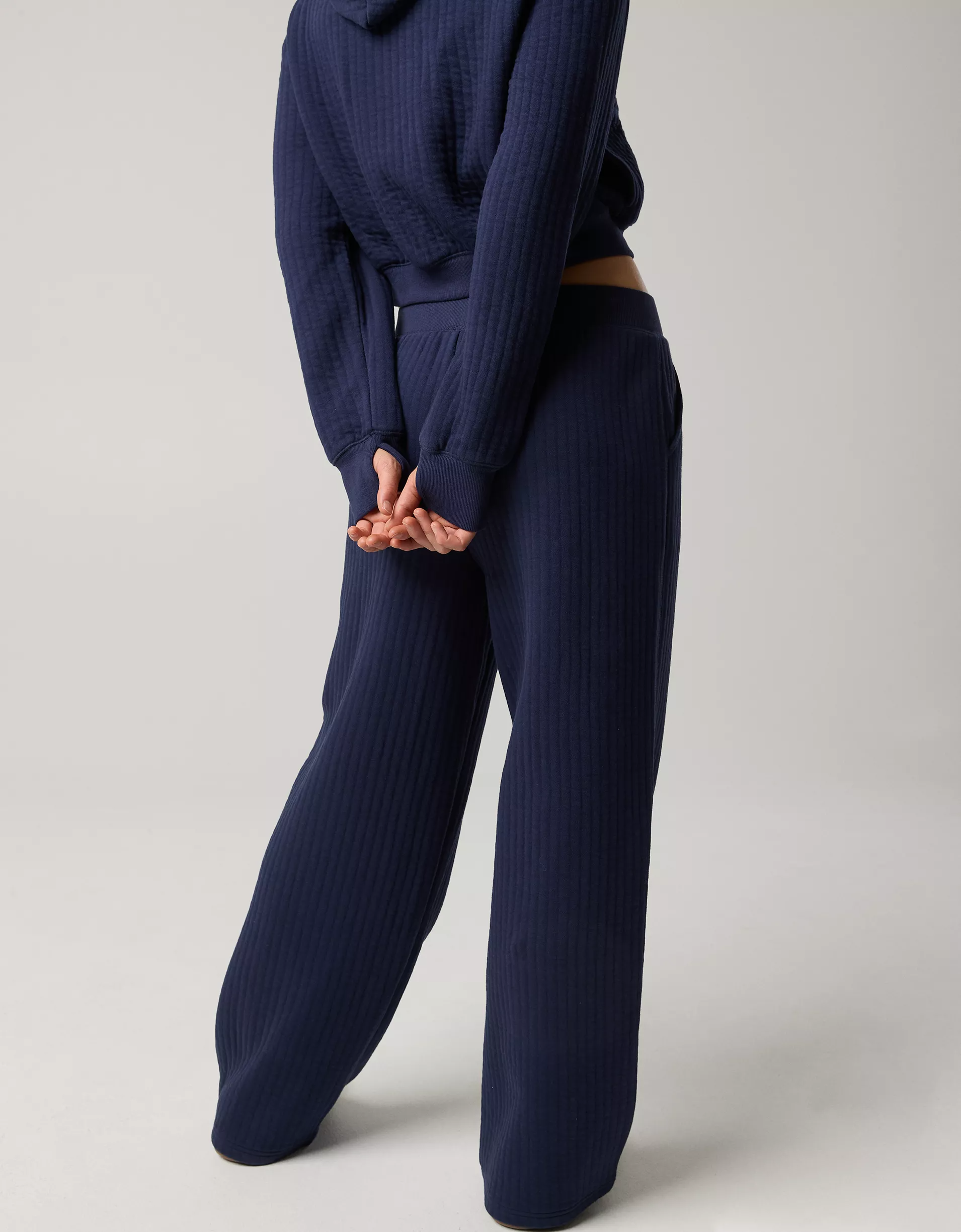 OFFLINE By Aerie Coffee Run Cropped Hoodie Set(BUY 2 FREE SHIPPING)