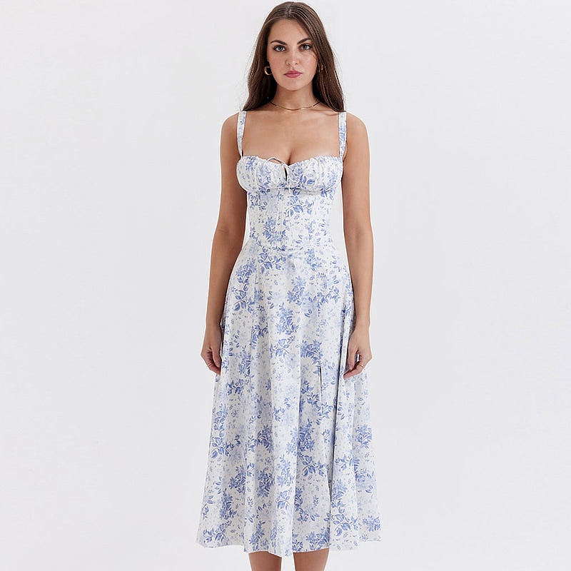 Suspender Strap Ruched Bustier Sundress(BUY 2 FREE SHIPPING)