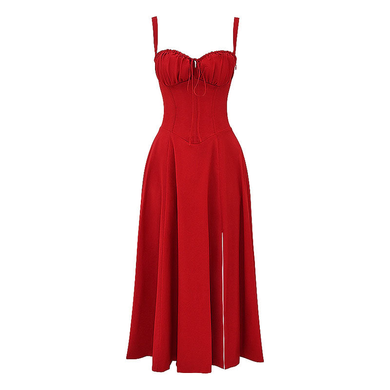 Suspender Strap Ruched Bustier Sundress(BUY 2 FREE SHIPPING)