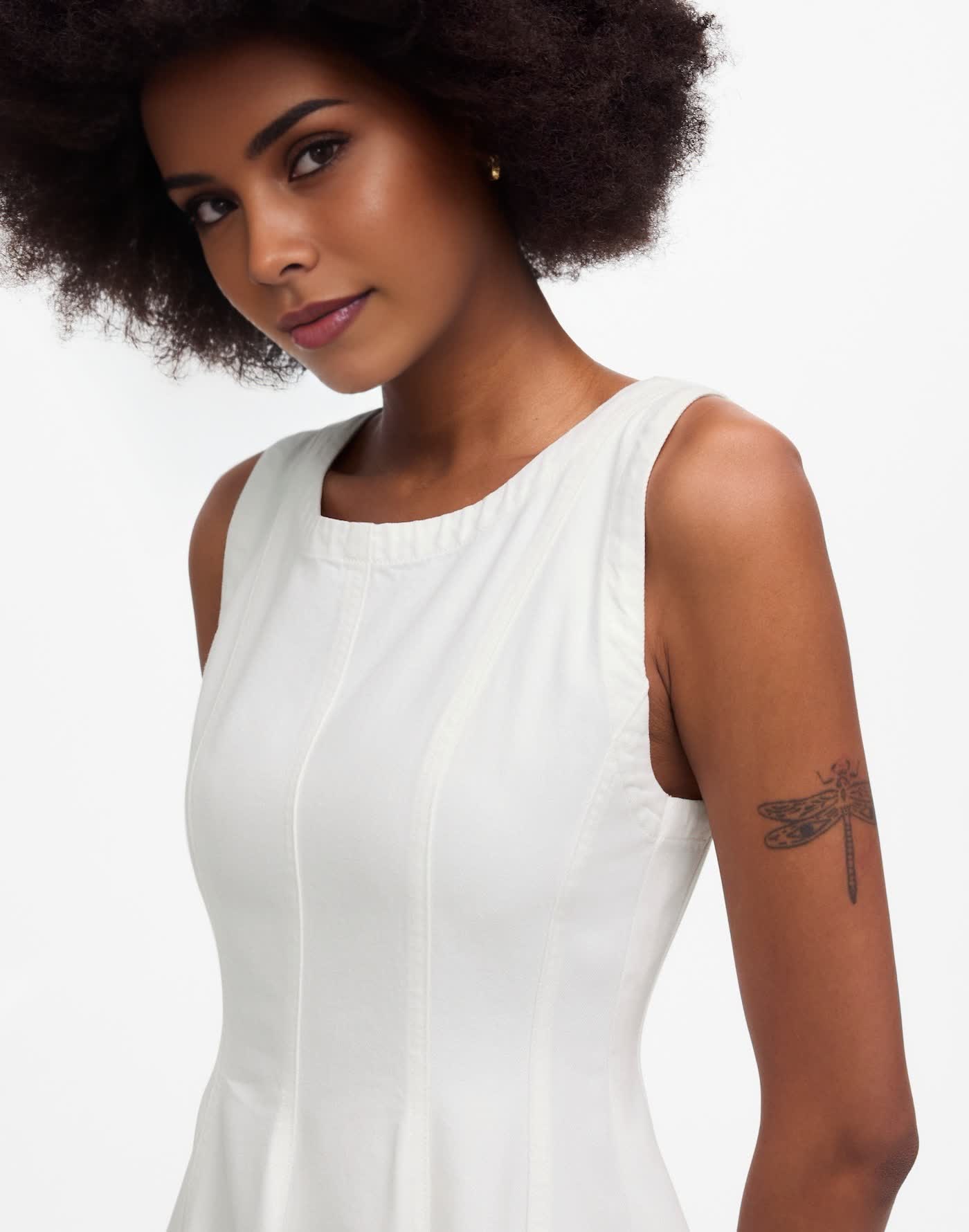 Circle Mini Airy Denim Dress (Buy 2 Free Shipping)