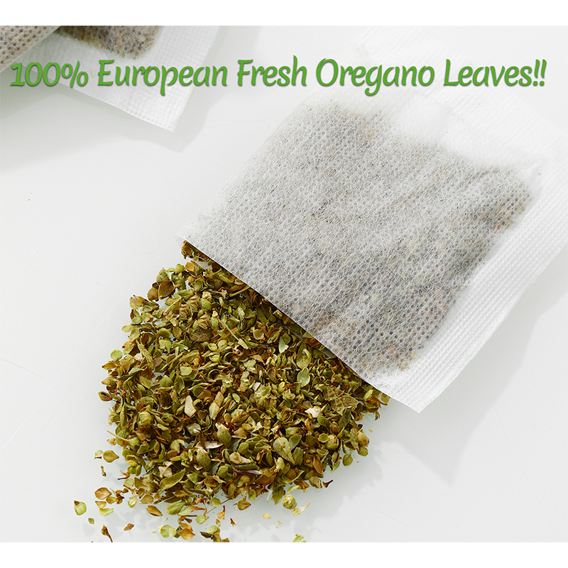 Premium 50 Oregano Tea Bags, Made with 100% Natural Oregano Leaves, No Additives & Caffeine Free.