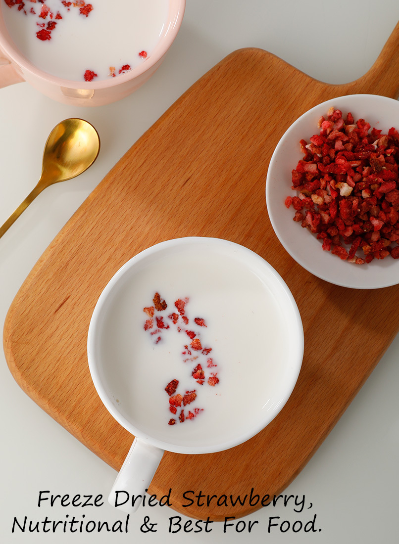 Premium Freeze Dried Strawberries Pieces 6.5 Oz/185g,Frozen Dried Strawberry,100% Natural & No Additives.-Ultra Herb Tea