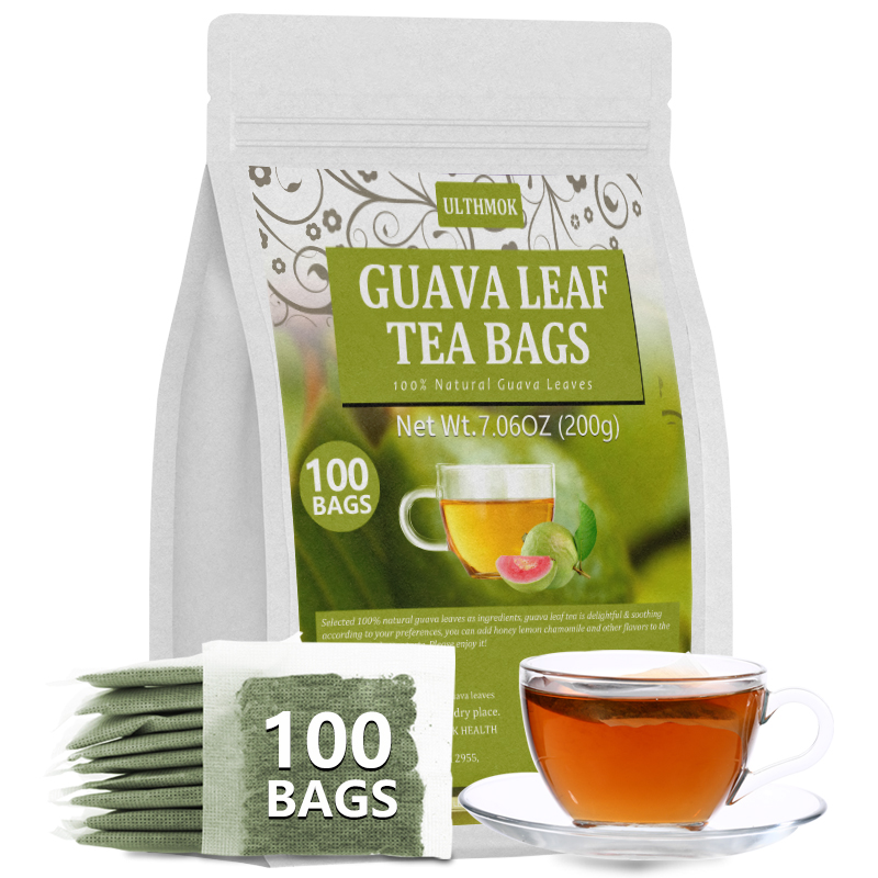 Premium 100 Guava Leaf Tea Bags, Made with 100% Natural Guava Leaves, No Additives & Caffeine Free.