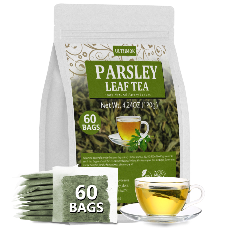 Premium 60 Parsley Tea Bags, Made with 100% Natural Parsley Leaves, Caffeine Free & No Additives.