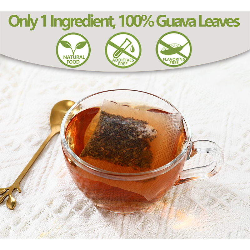 Premium 100 Guava Leaf Tea Bags, Made with 100% Natural Guava Leaves, No Additives & Caffeine Free.