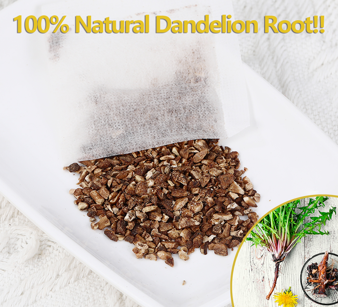Premium Dandelion Root Tea,50 Tea Bags 4.4Oz/125g, for Liver & Kidney Health, Roasted Detox Herbal Tea. Support Digestion & Boost Immune System, Caffeine Free.