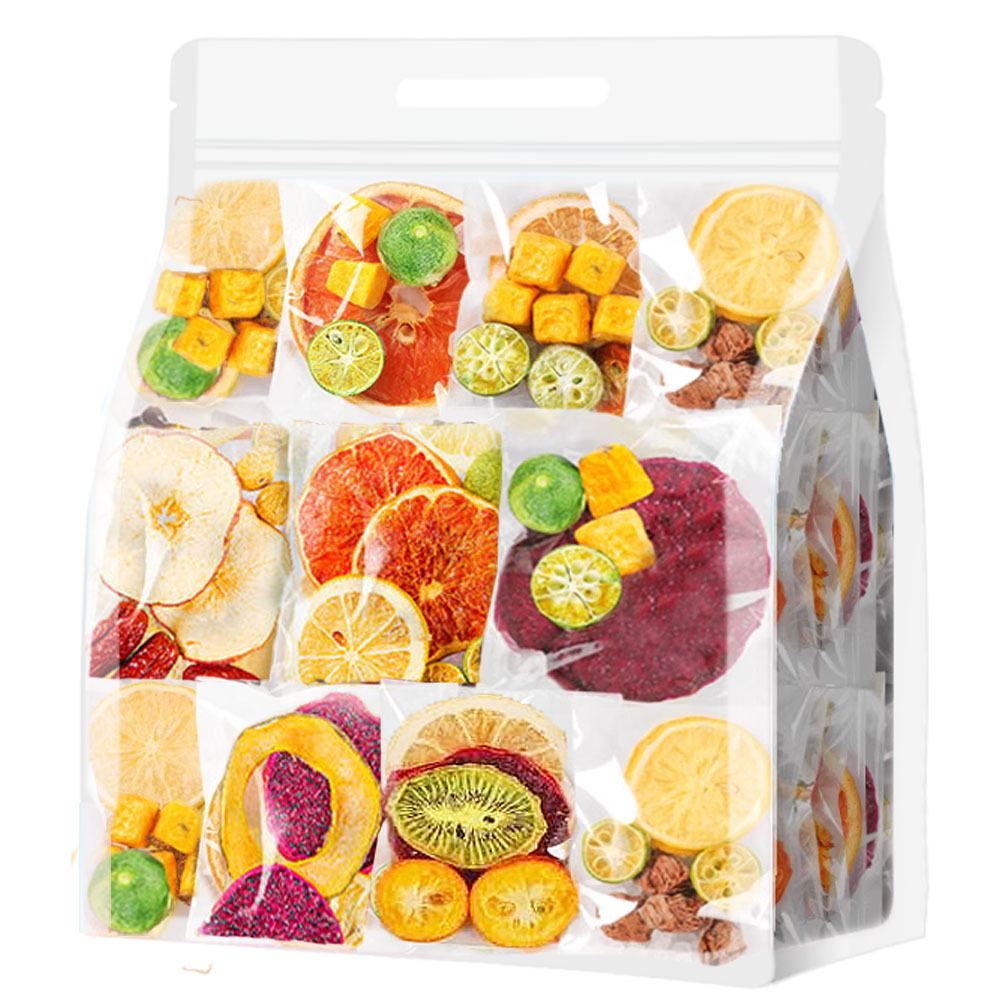 Premium 15 Favors Fruit Tea 5.3Oz/150g, Combination of Dried Lemon slices, Dried Orange, Dried Pineapple, Passion Fruit, Apple, Pear, Dragon Fruit.
