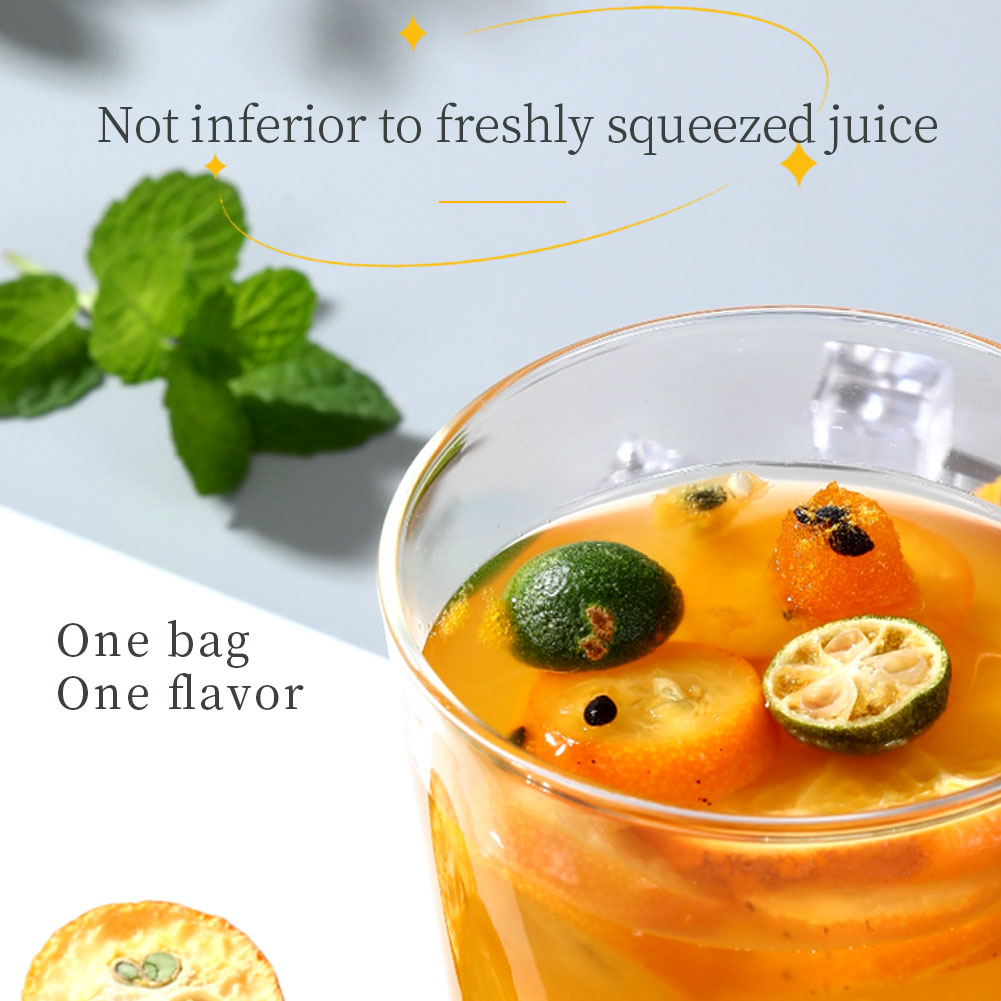 Premium 15 Favors Fruit Tea 5.3Oz/150g, Combination of Dried Lemon slices, Dried Orange, Dried Pineapple, Passion Fruit, Apple, Pear, Dragon Fruit.