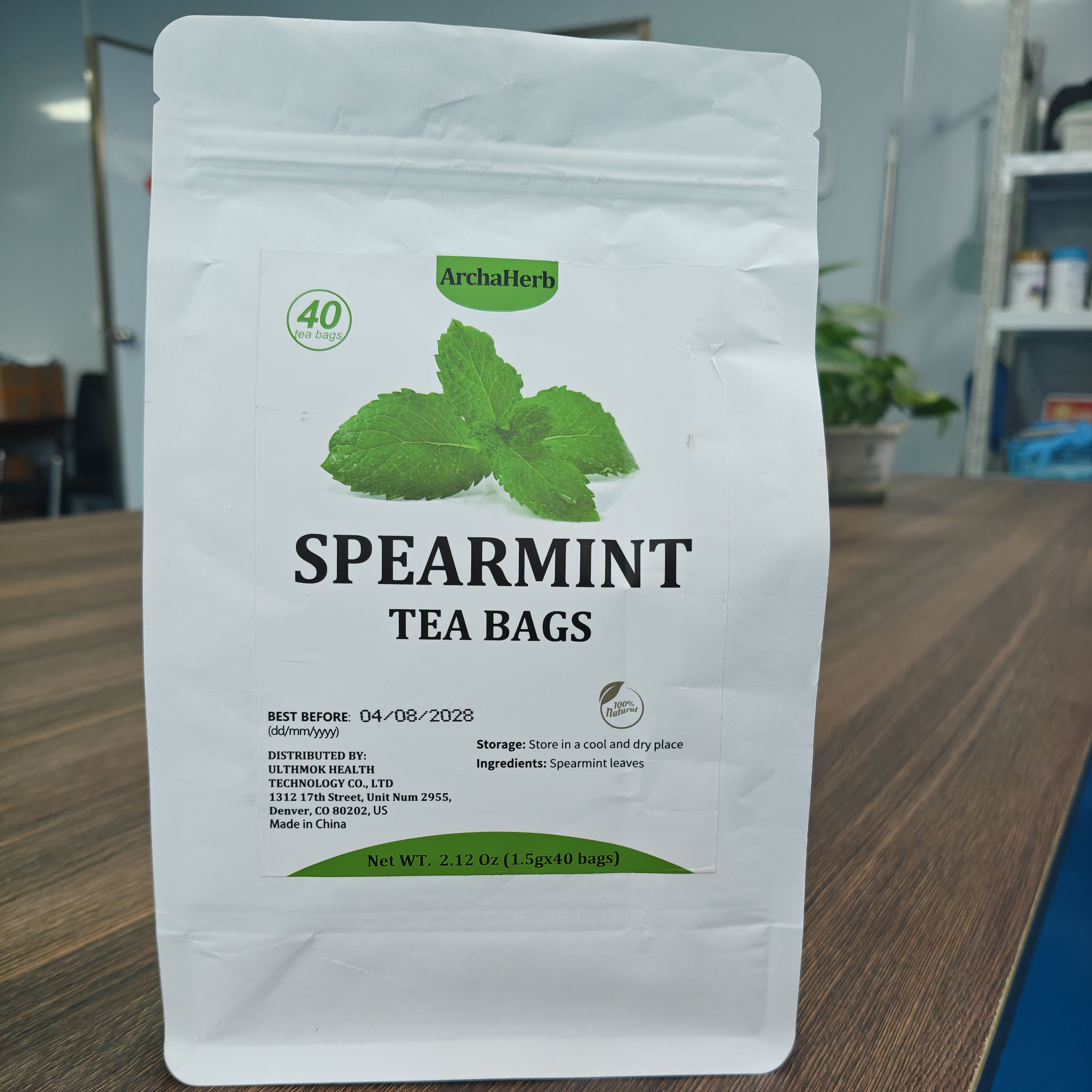 ArchaHerb Spearmint Tea Bags 1.5gx40Bags