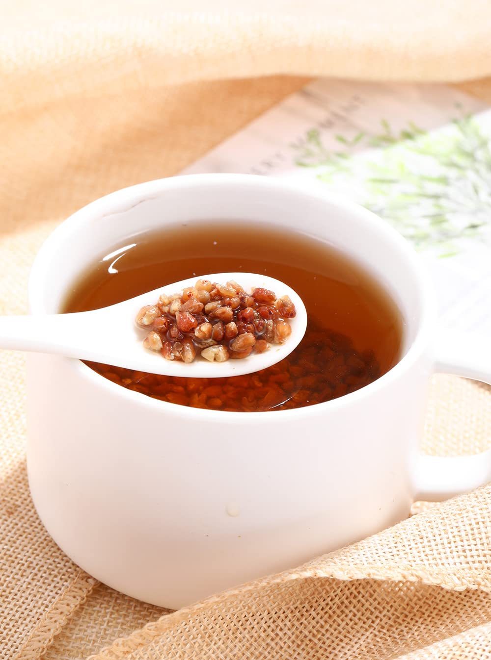 Premium Himalayan Tartary Buckwheat Tea,16Oz/453g,Black Roasted Buckwheat ,100%Natural & Caffeine Free,Aromatic.-Ultra Herb Tea