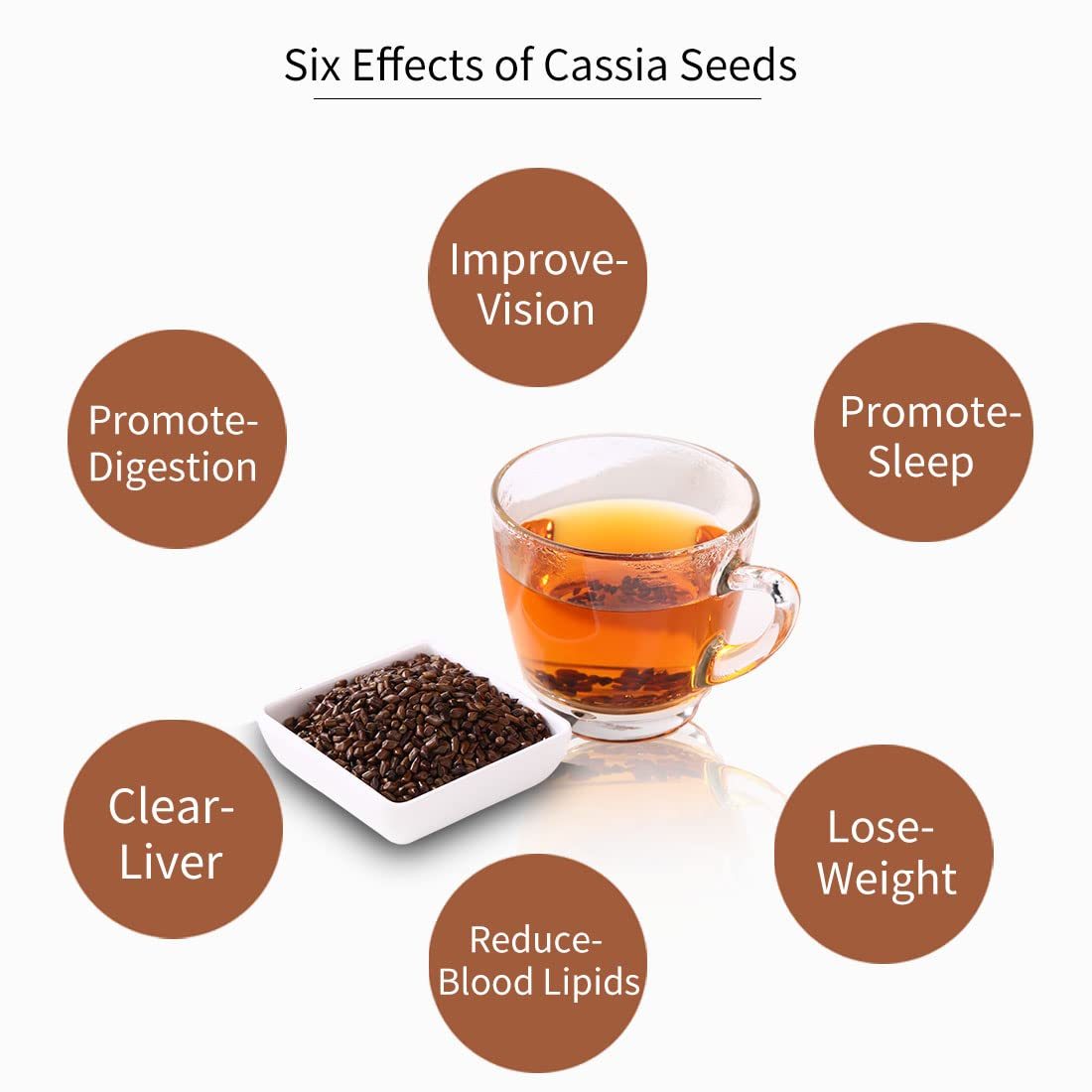 Top Grade Natural Cassia Seed Tea,Jar 20 Oz/ 568g .Chinese Herbal Tea/Jue Ming Zi ,Cooked Cassia Seeds,No Additives,Sugar Free.-Ultra Herb Tea