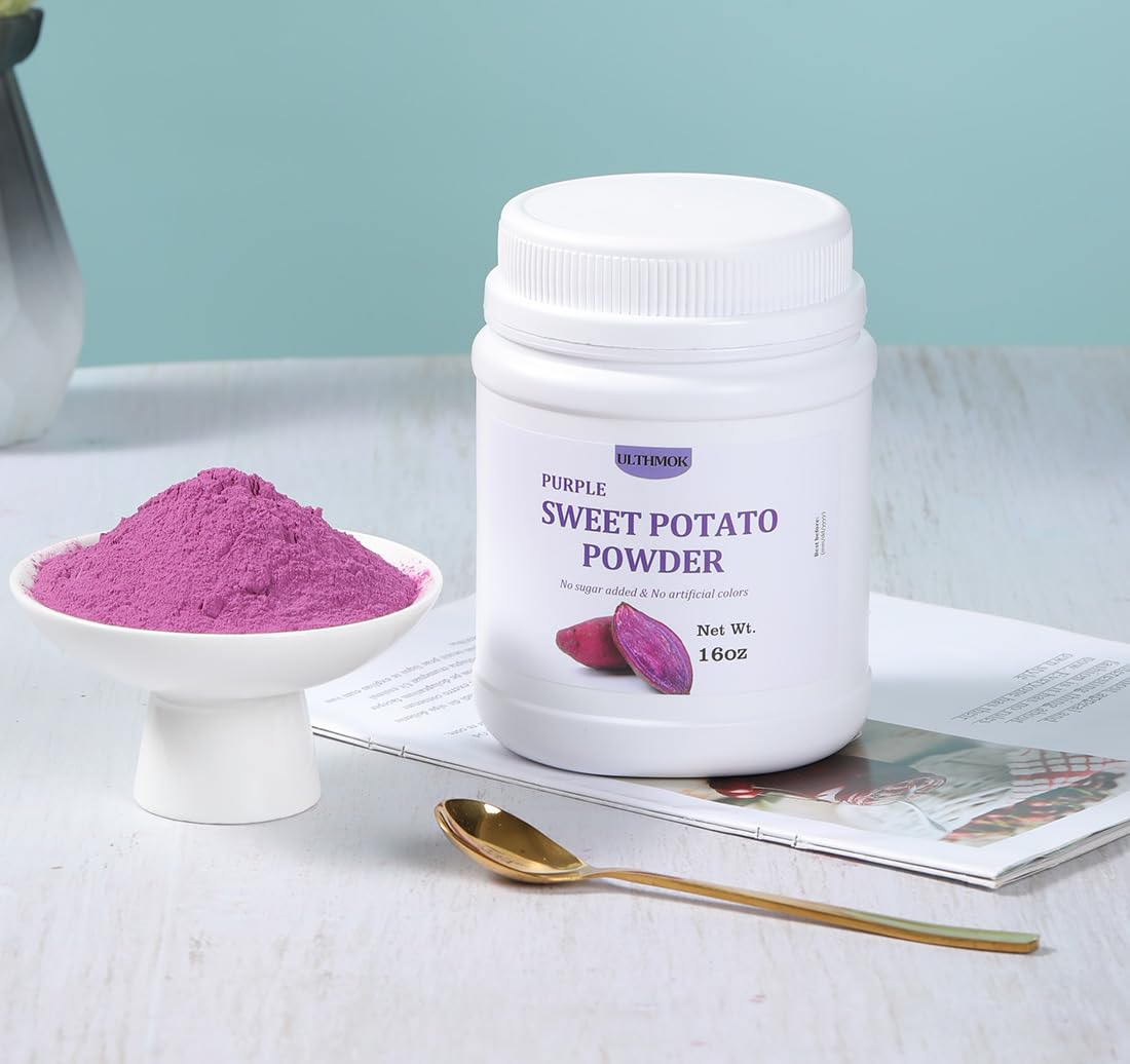 Premium Purple Sweet Potato Powder 1LB/454g,Natural Purple Food Coloring,No Additives & Gluten Free.-Ultra Herb Tea