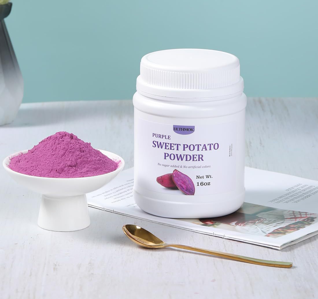 Premium Purple Sweet Potato Powder 1LB/454g,Natural Purple Food Coloring,No Additives & Gluten Free.-Ultra Herb Tea