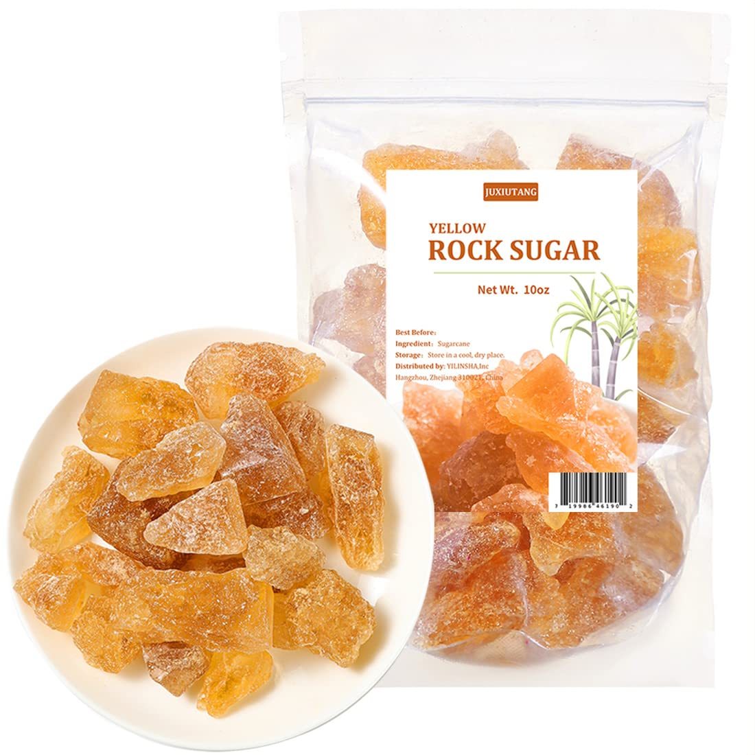 Premium Rock Sugar 10 Oz/283g,100% Natural & No Additives-Ultra Herb Tea