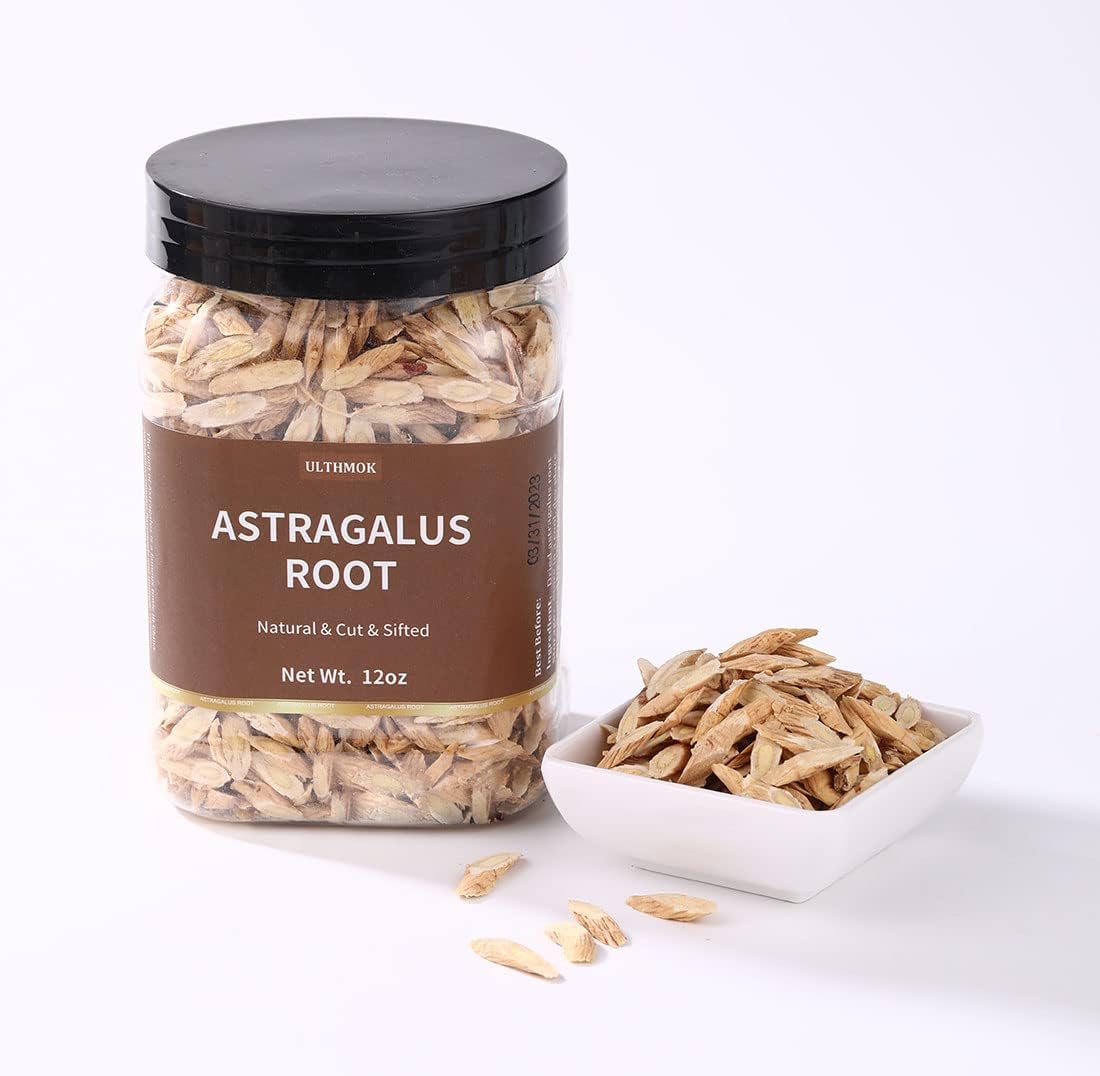 Premium Astragalus Root Tea Slices/12 Oz(339g),Featured Pure and Natural,No additives,Cut and Sifted Herbal Tea.-Ultra Herb Tea