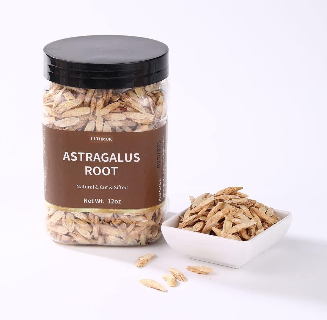 Premium Astragalus Root Tea Slices/12 Oz(339g),Featured Pure and Natural,No additives,Cut and Sifted Herbal Tea.-Ultra Herb Tea