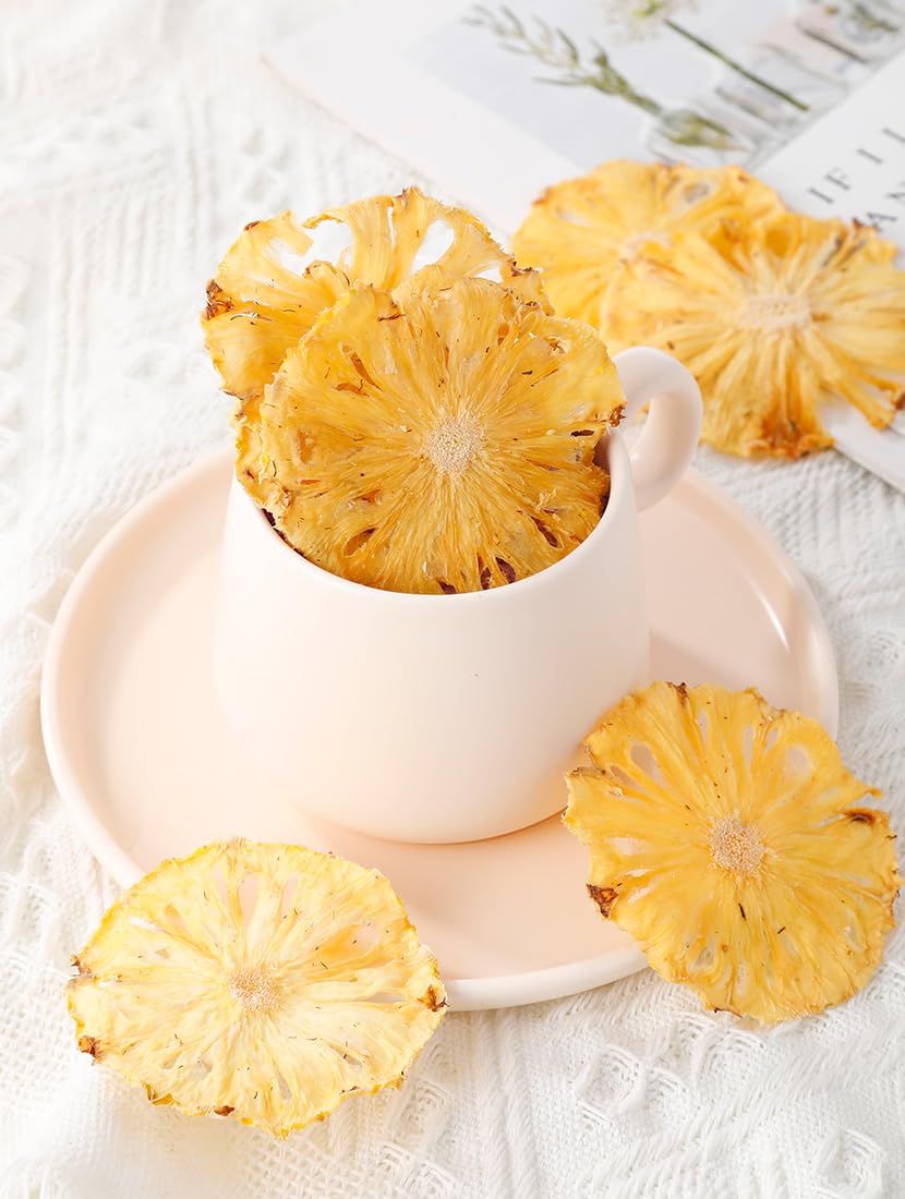 Premium Dried Pineapple 5 Oz/142g,Dehydrated Pineapple Slices,100% Natural,No Sugar Added & No Additives.-Ultra Herb Tea