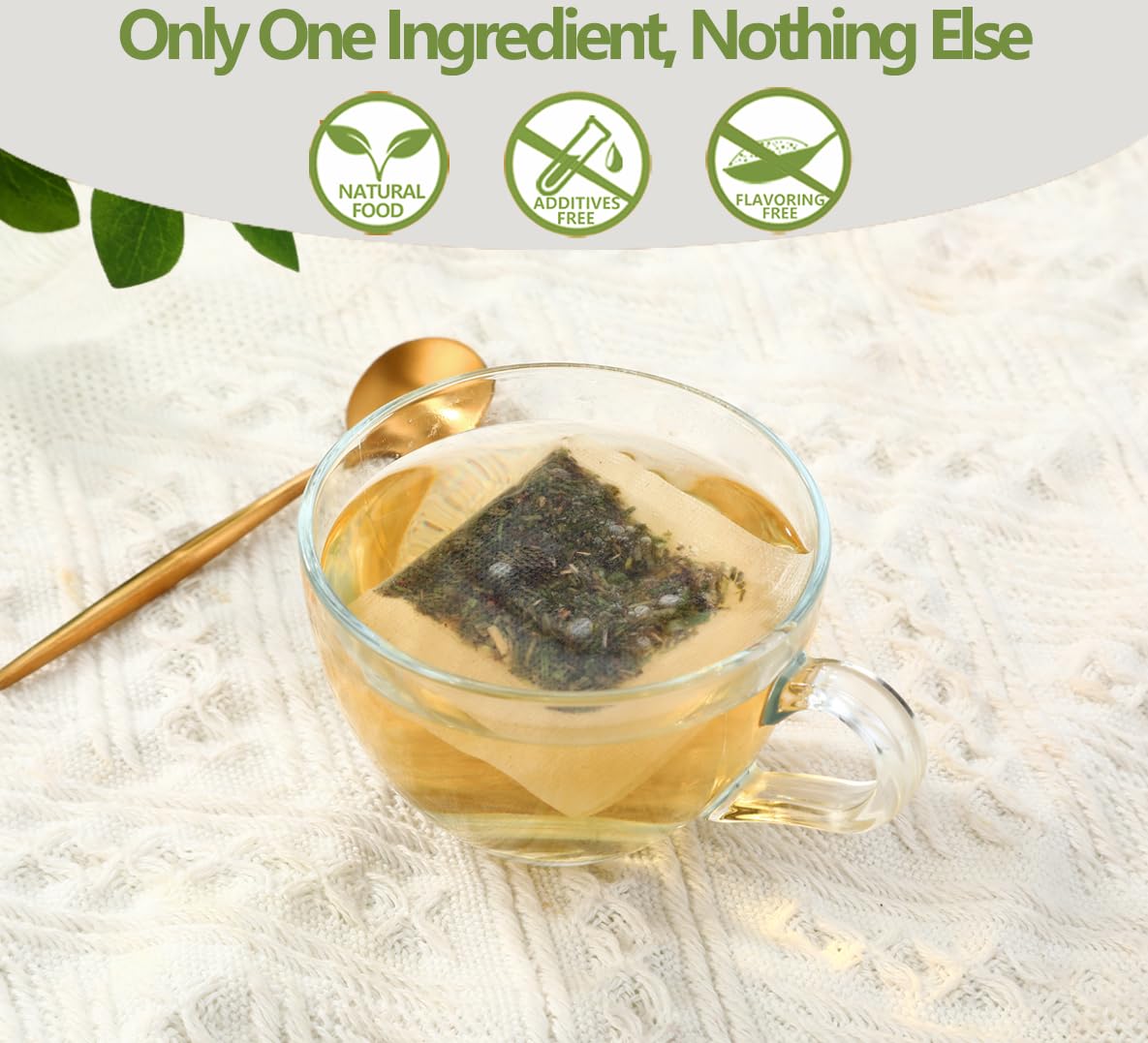 Premium 100 Horsetail Tea Bags, Made with 100% Wild Natural Horse Tail Herb, For Hair & Nail, No Additives & Caffeine Free-Cola De Caballo Hierba. -Ultra Herb Tea