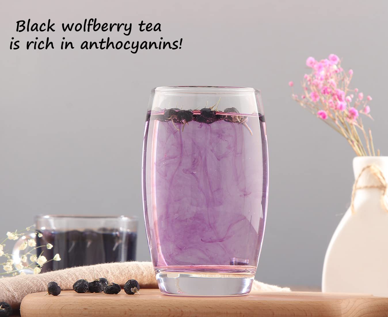 Premium Dried Black Goji Wolfberry tea-8Oz/227g,100% Natural  & No Additives Goji Berry.-Ultra Herb Tea