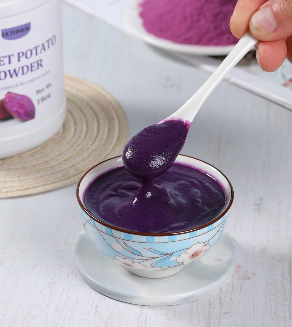 Premium Purple Sweet Potato Powder 1LB/454g,Natural Purple Food Coloring,No Additives & Gluten Free.-Ultra Herb Tea